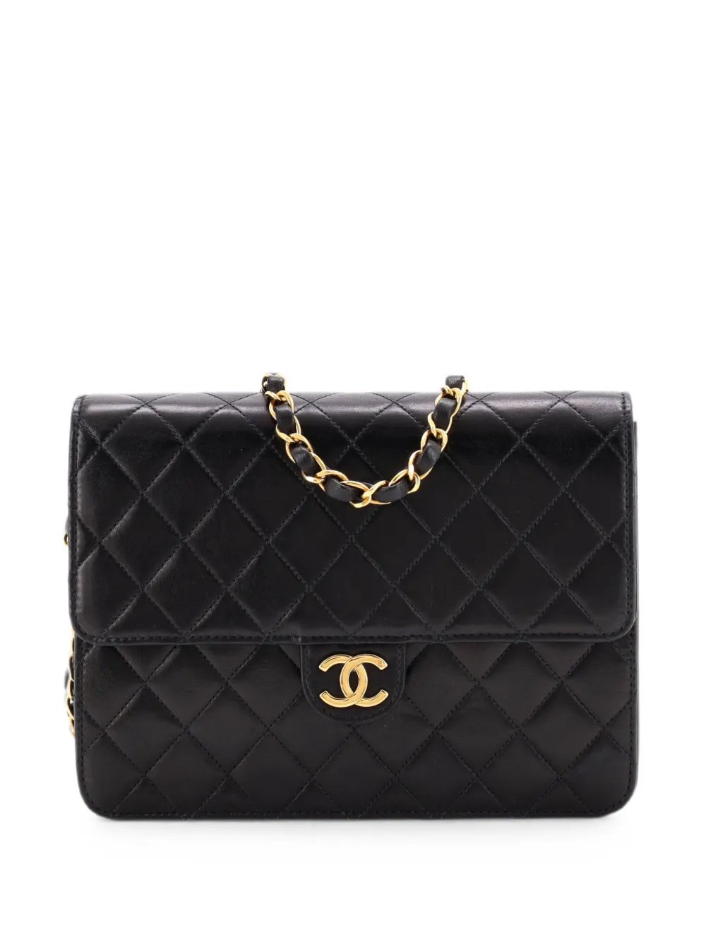 Clutch with Chain Quilted Leather Small crossbody bag