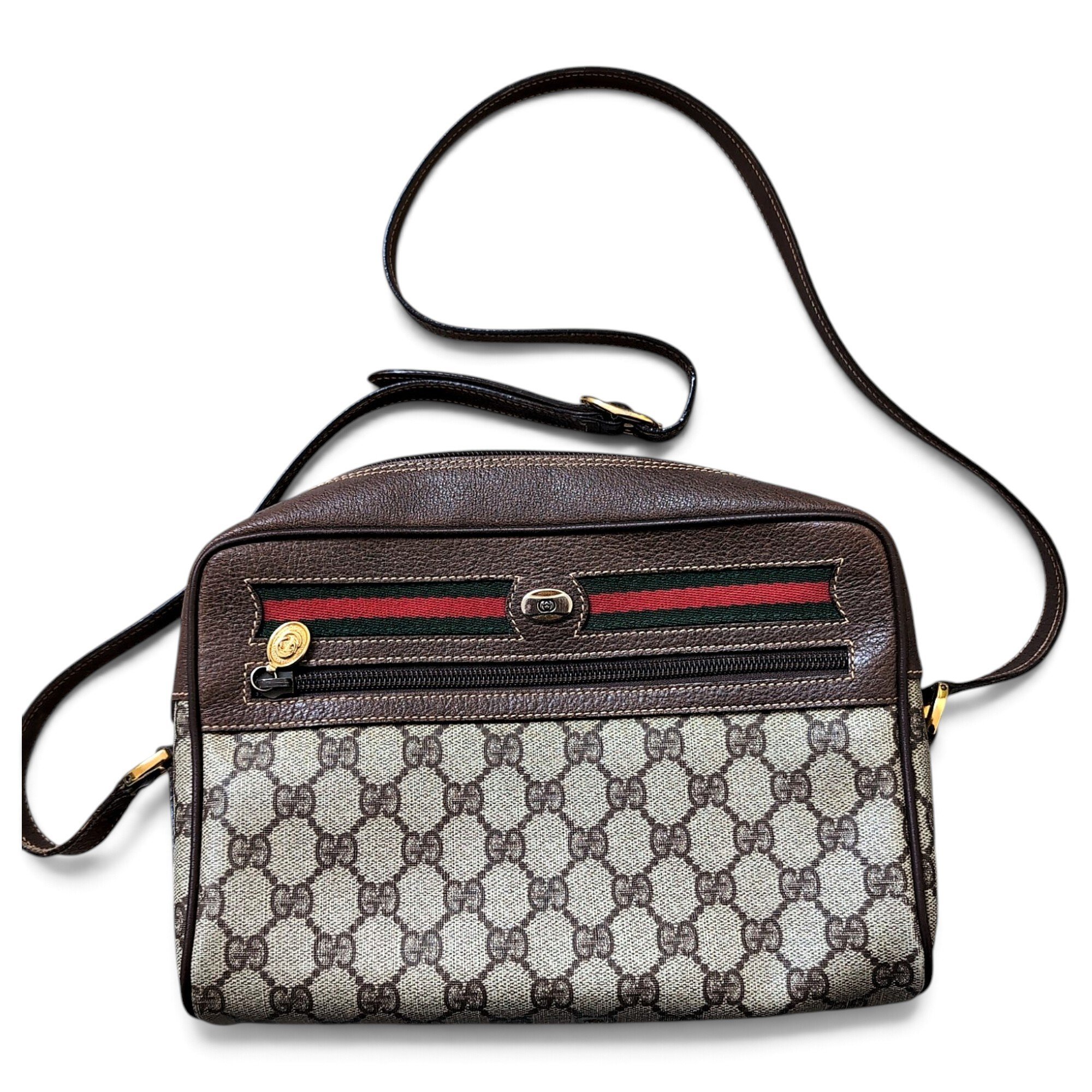 Ophidia leather crossbody bag