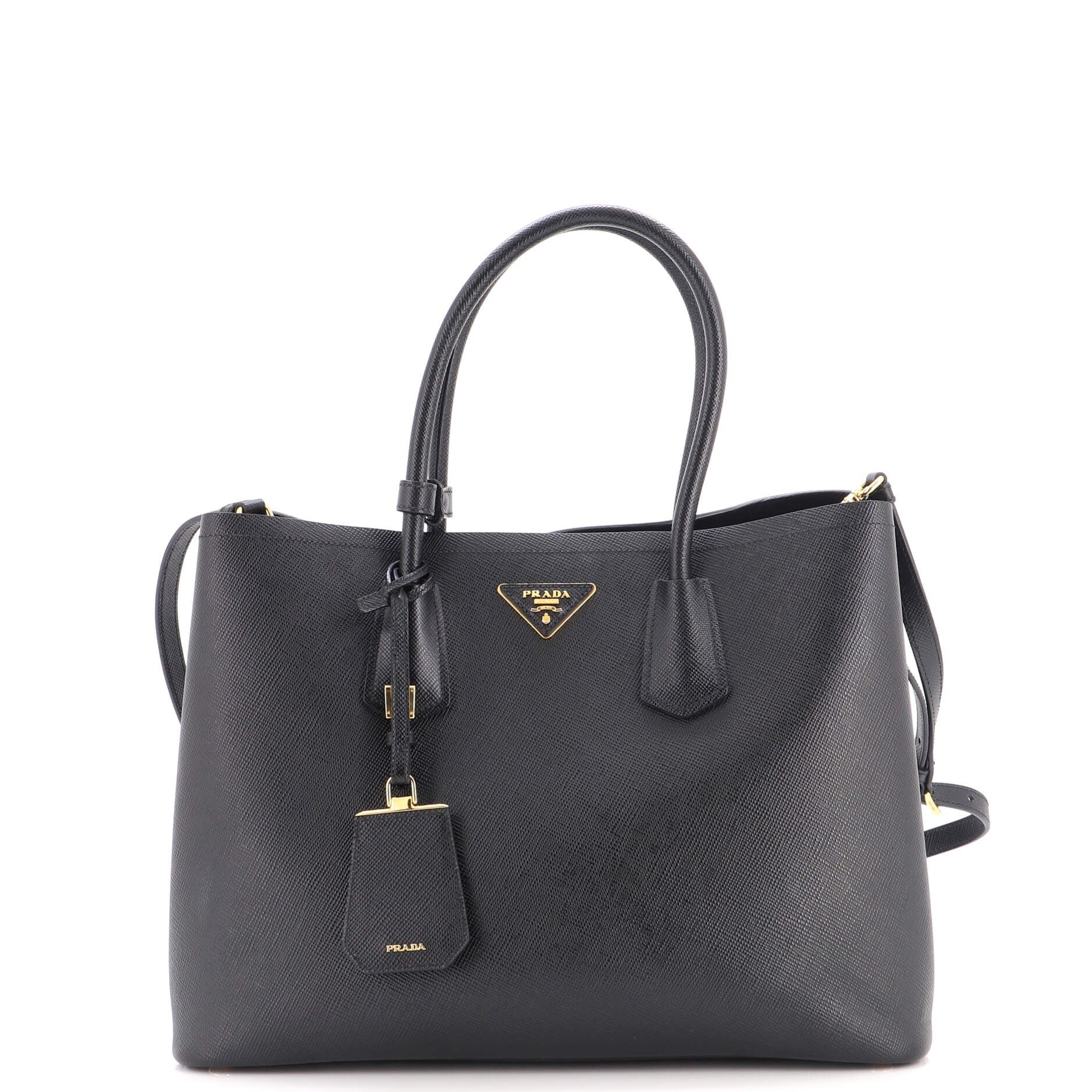 Prada Cuir Double Tote Saffiano Leather Large