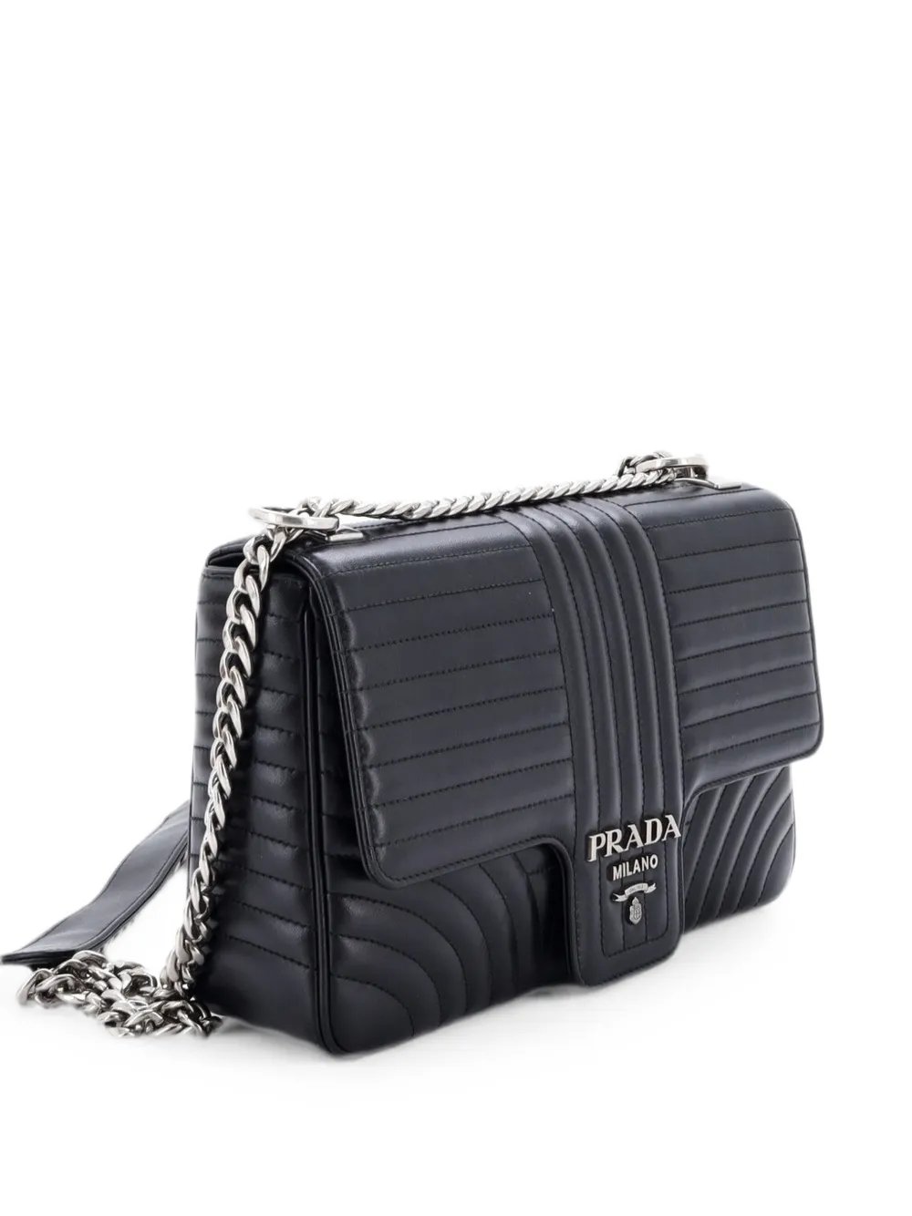 Chain Flap Diagramme Quilted Leather Large shoulder bag
