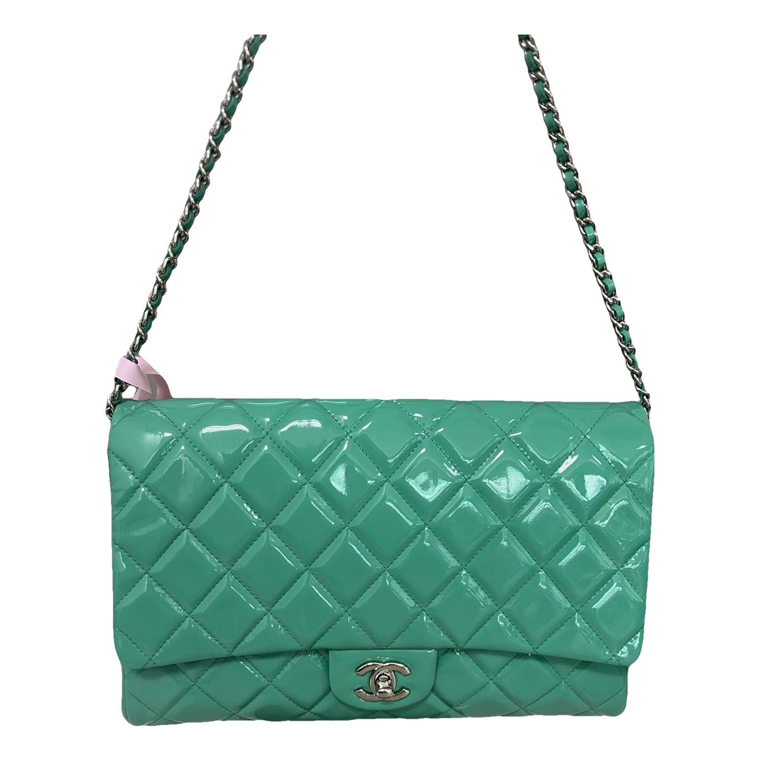 Patent leather handbag