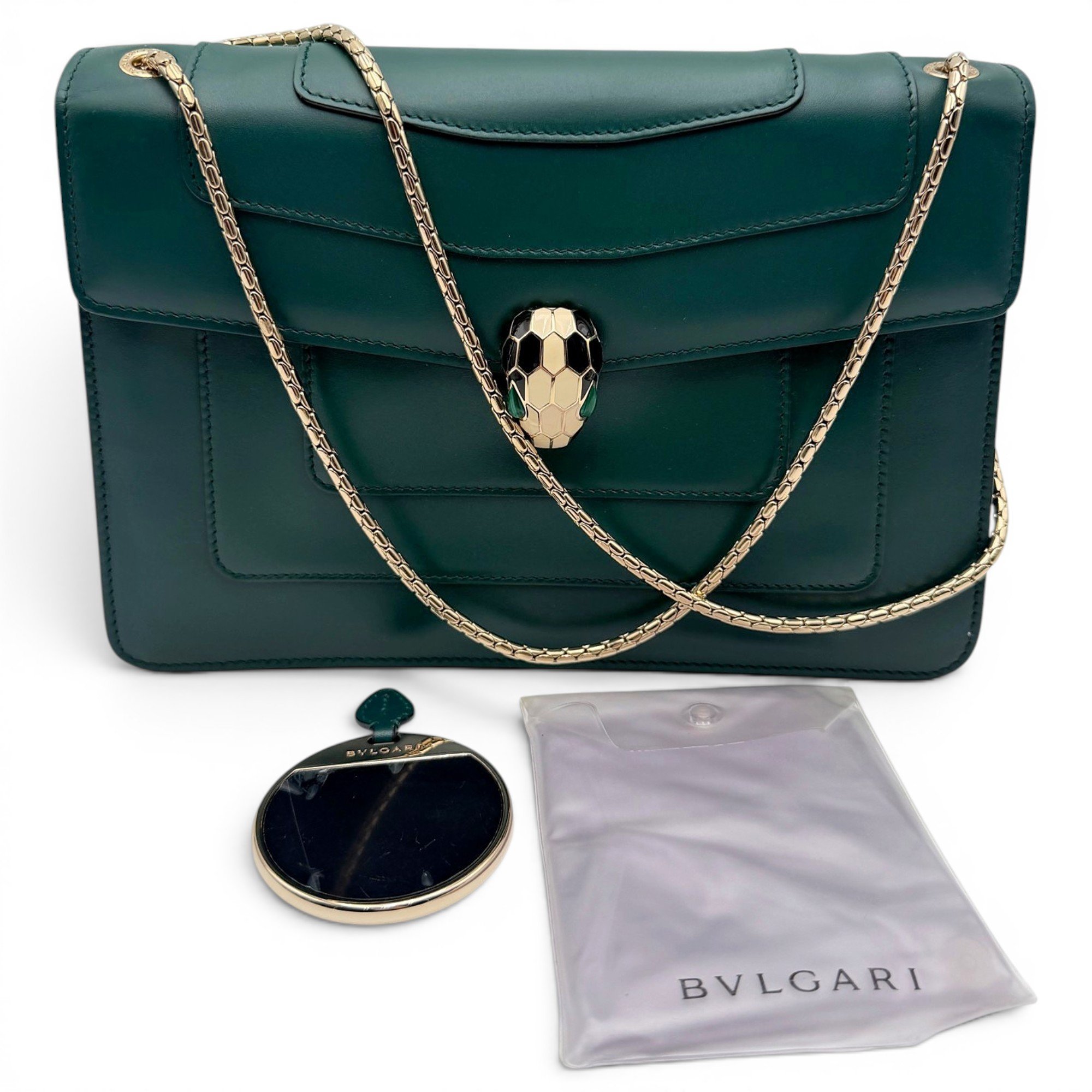 Serpenti leather handbag