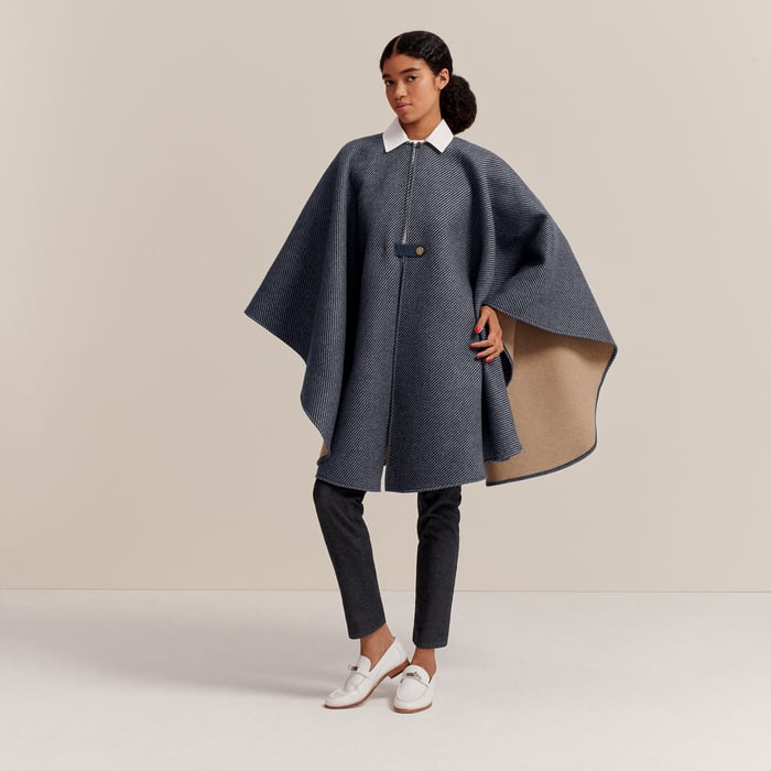 Cold Colors Wool and Cashmere Cape