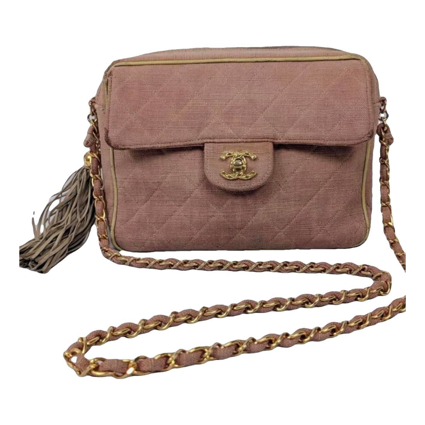 Vintage CC Chain cloth handbag