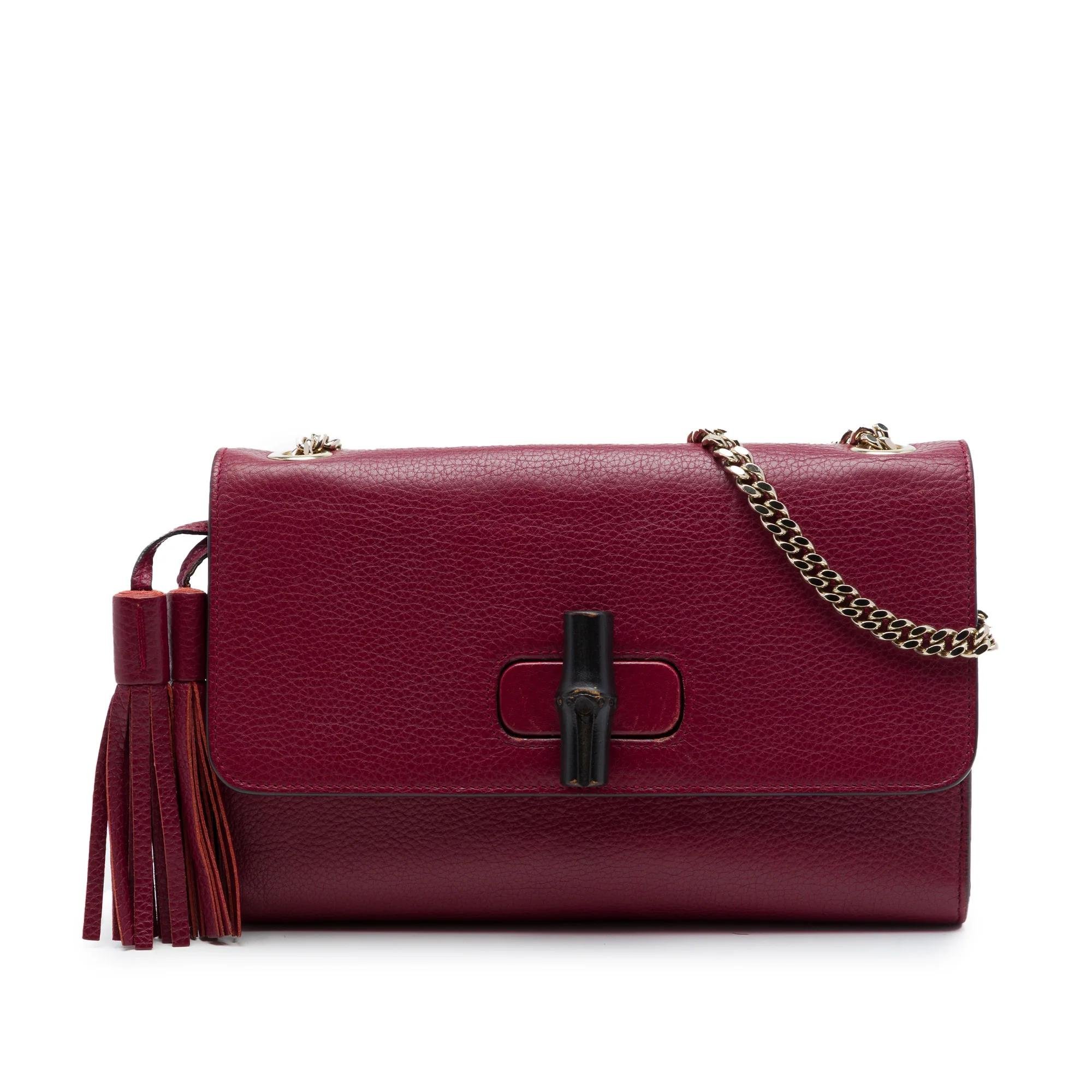Bamboo leather crossbody bag