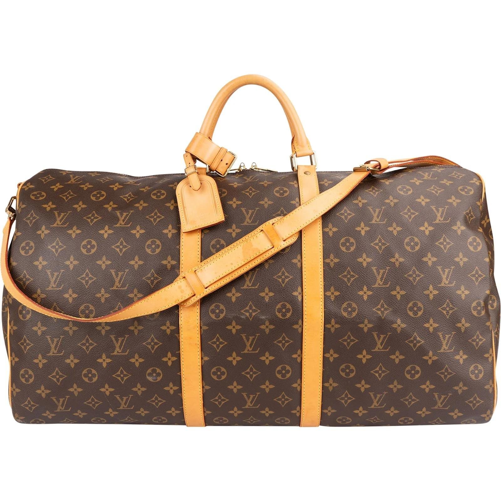 Keepall leather travel bag