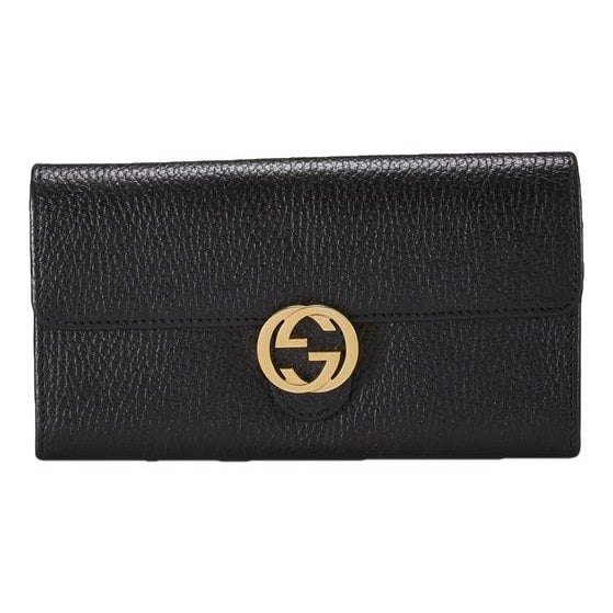 Interlocking leather clutch bag