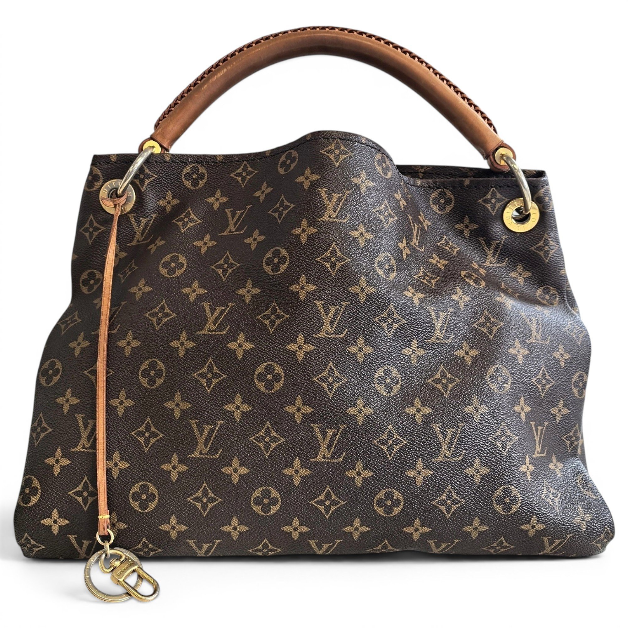 Artsy leather handbag