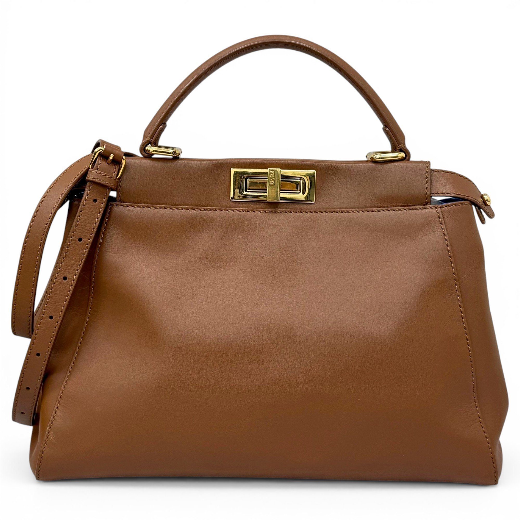 Peekaboo leather handbag