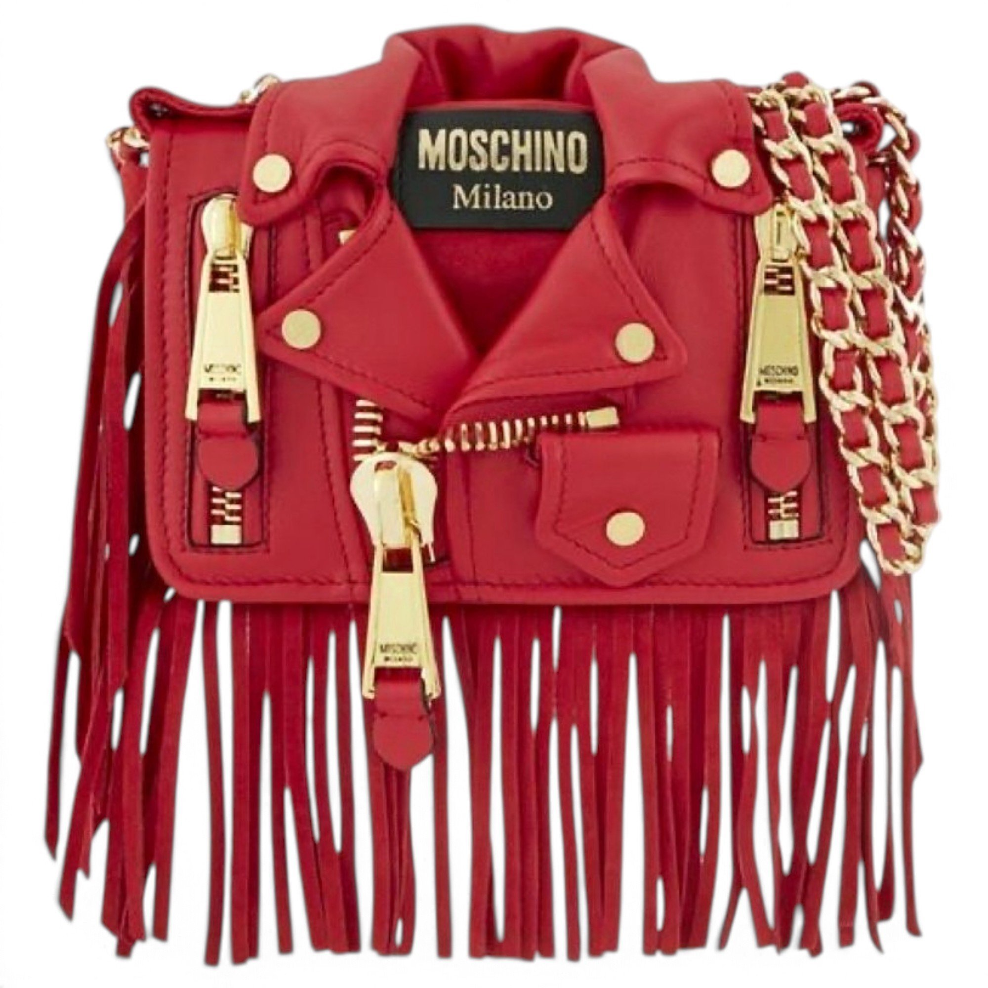 Biker leather crossbody bag