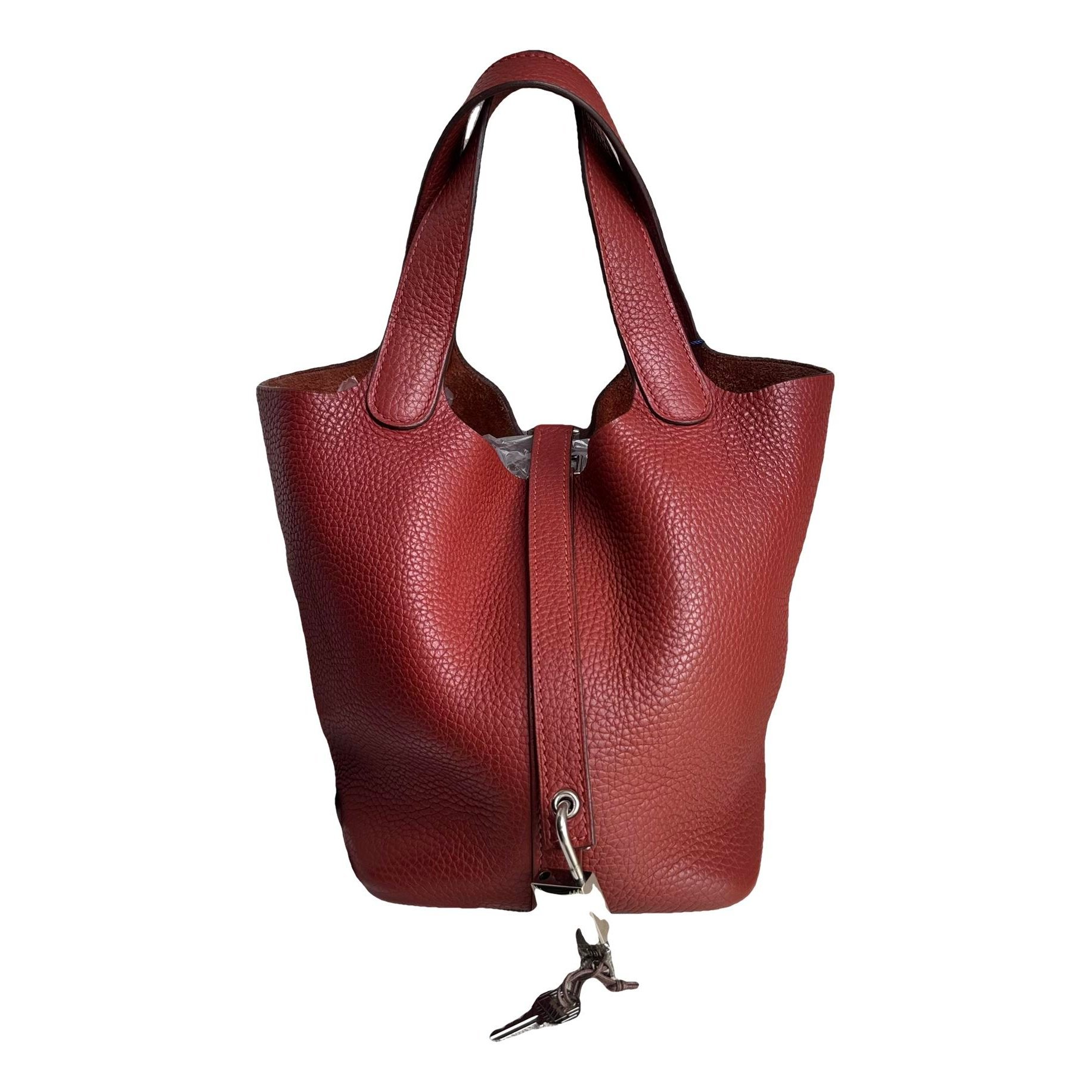 Picotin leather tote