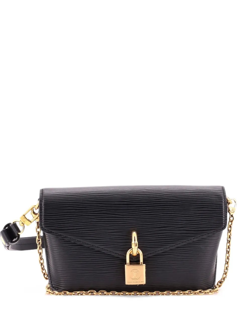 Padlock on Strap Handbag Epi Leather crossbody bag