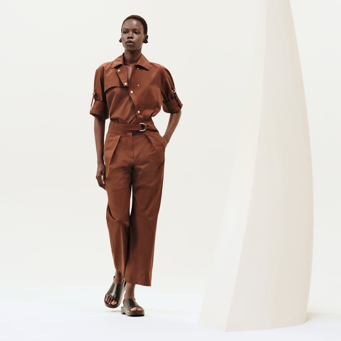 Marron Bai High-waisted Chino Pants