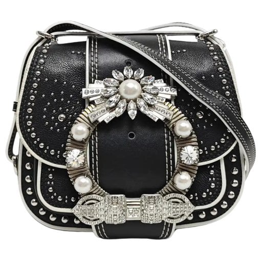 Miu Lady leather handbag