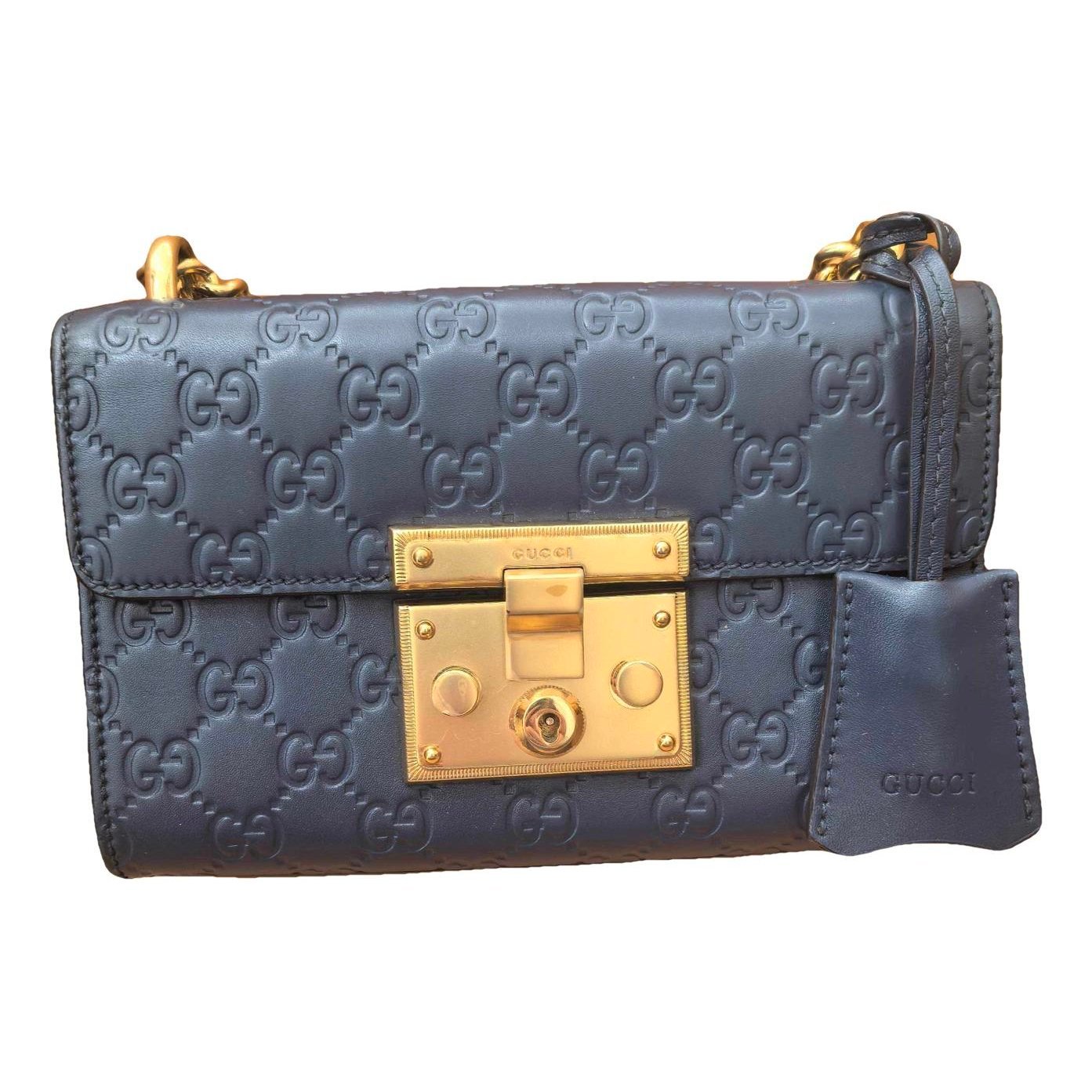 Padlock leather crossbody bag