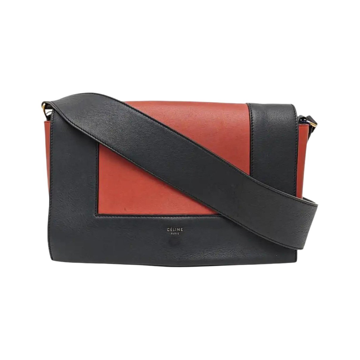Frame leather handbag