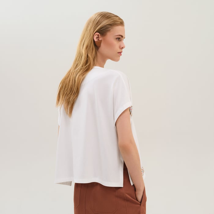 Blanc Kimono T-shirt
