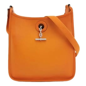 Hermes Vespa Handbag Orange Leather