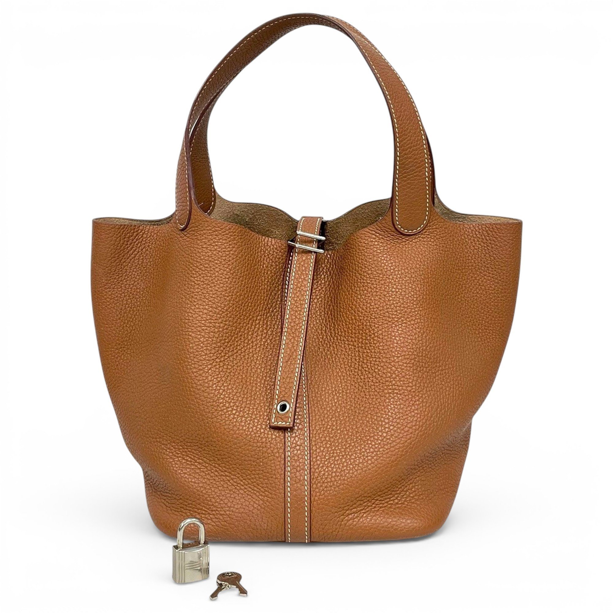 Picotin leather handbag