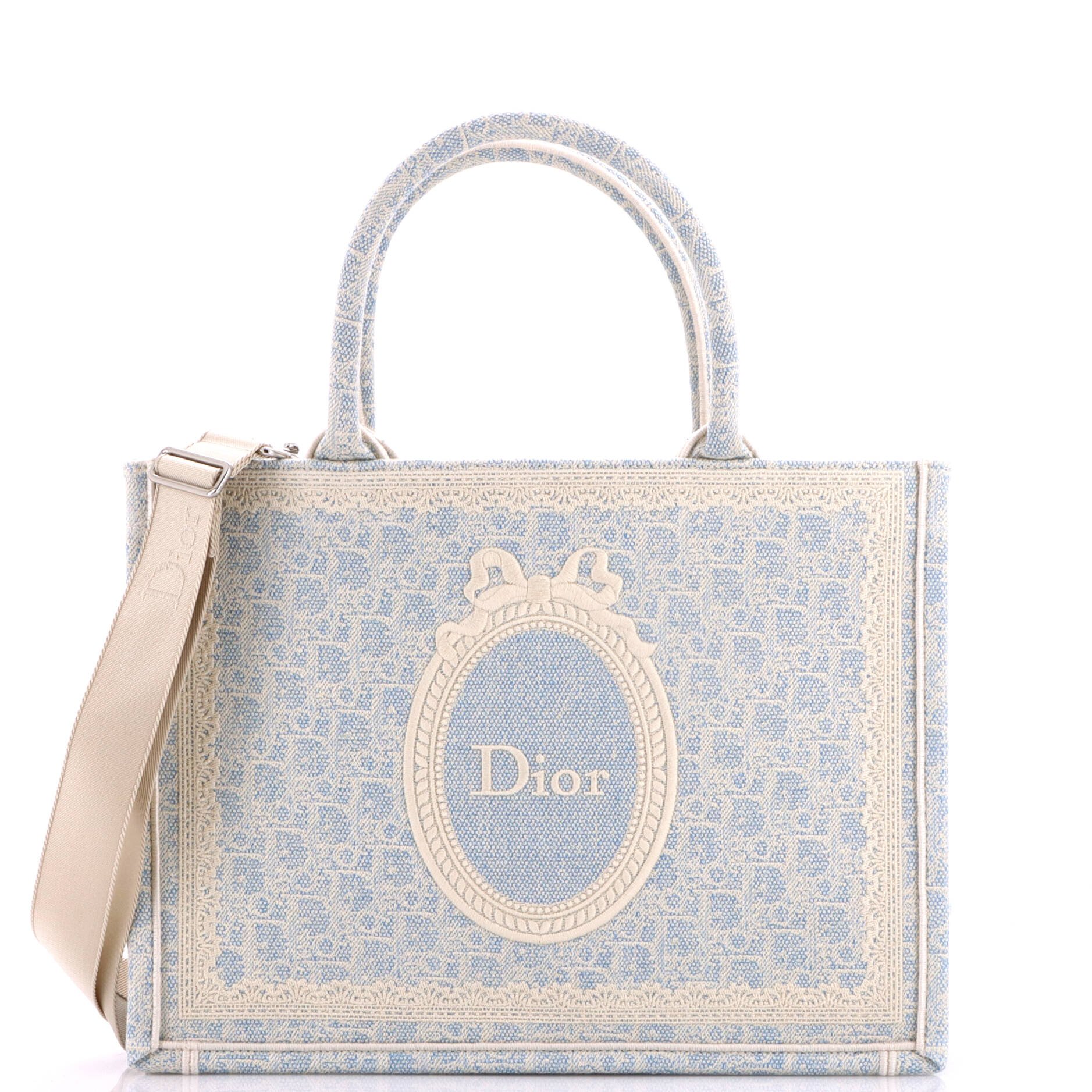 Book Tote Oblique Canvas with Lace Medium