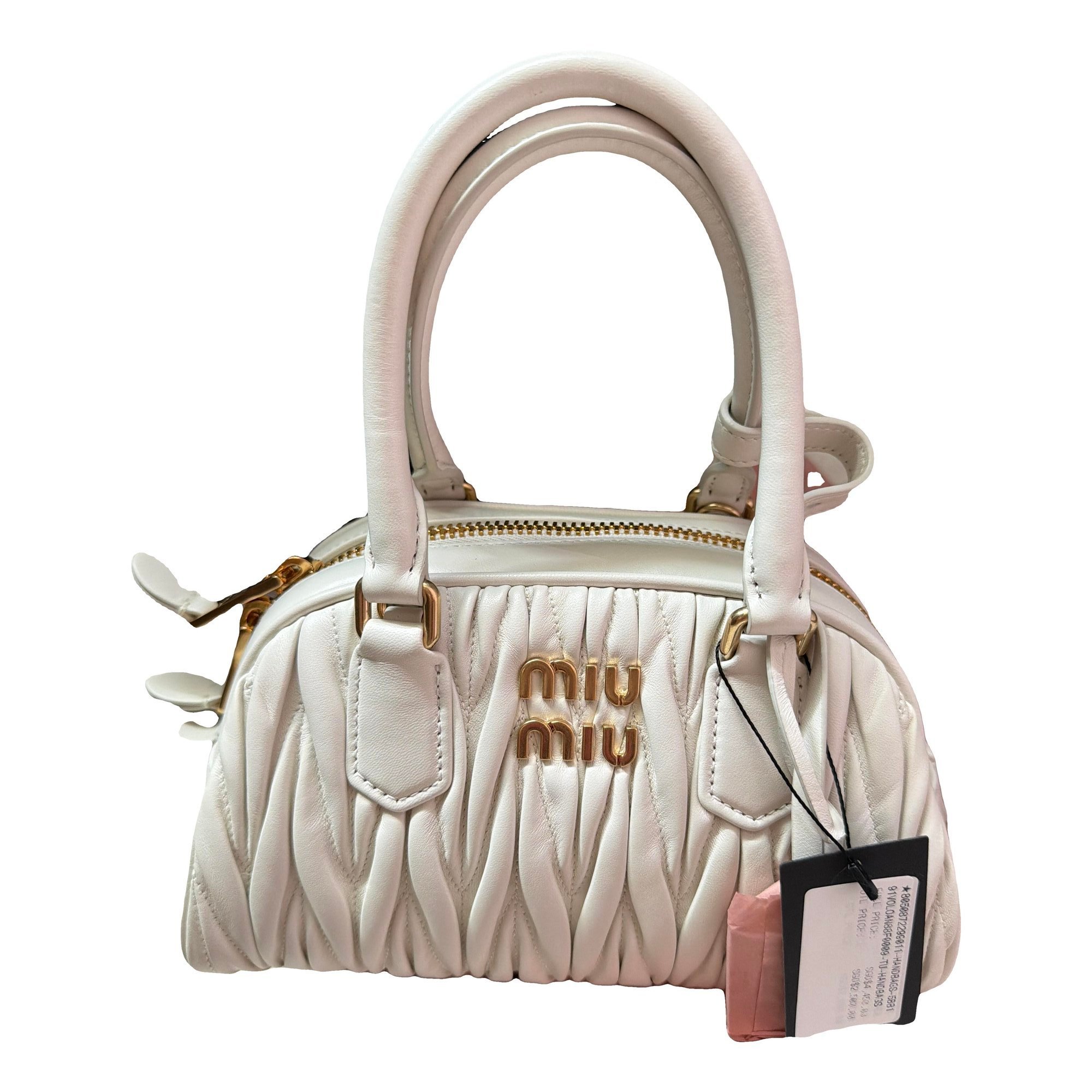 Matelassé leather handbag
