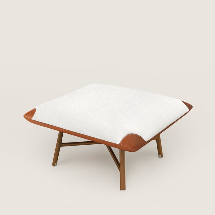 Les Necessaires d'Hermès "Carre d'Assise" Low Stool, High Model