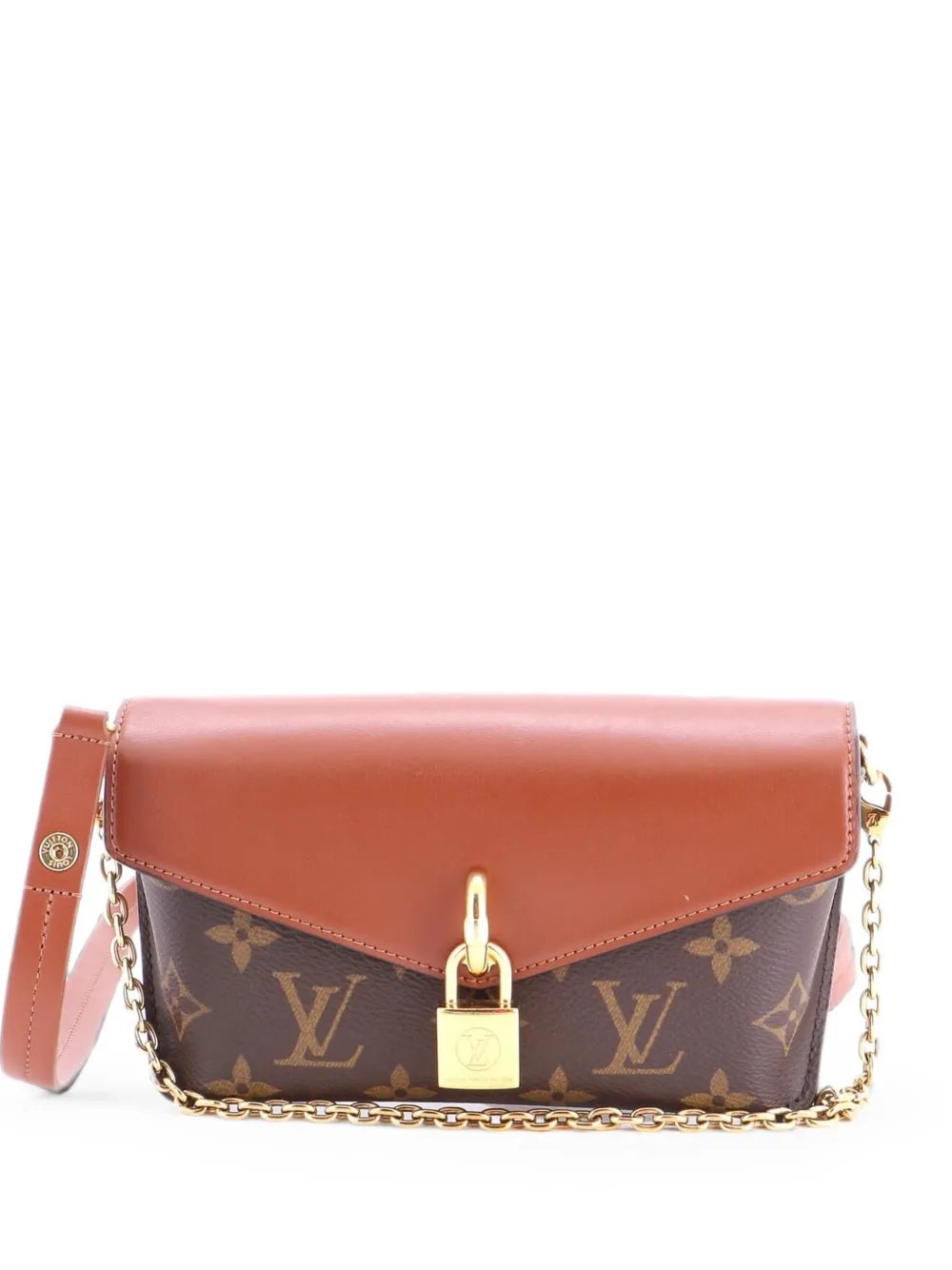 Padlock on Strap Handbag Monogram Canvas and Leather crossbody bag