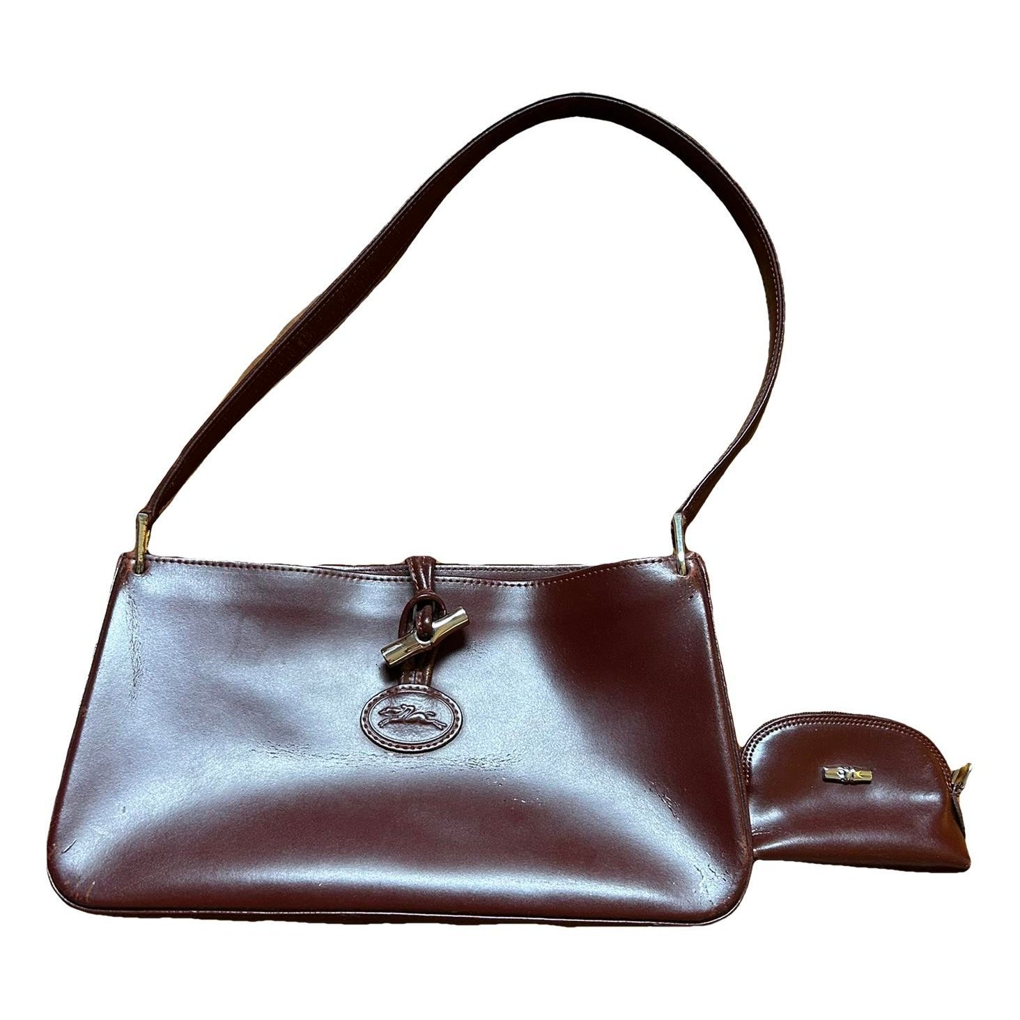 Leather clutch bag