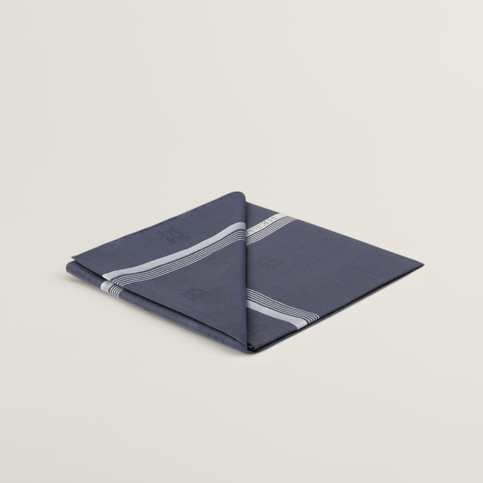 Marine Jacquard d'H Handkerchief