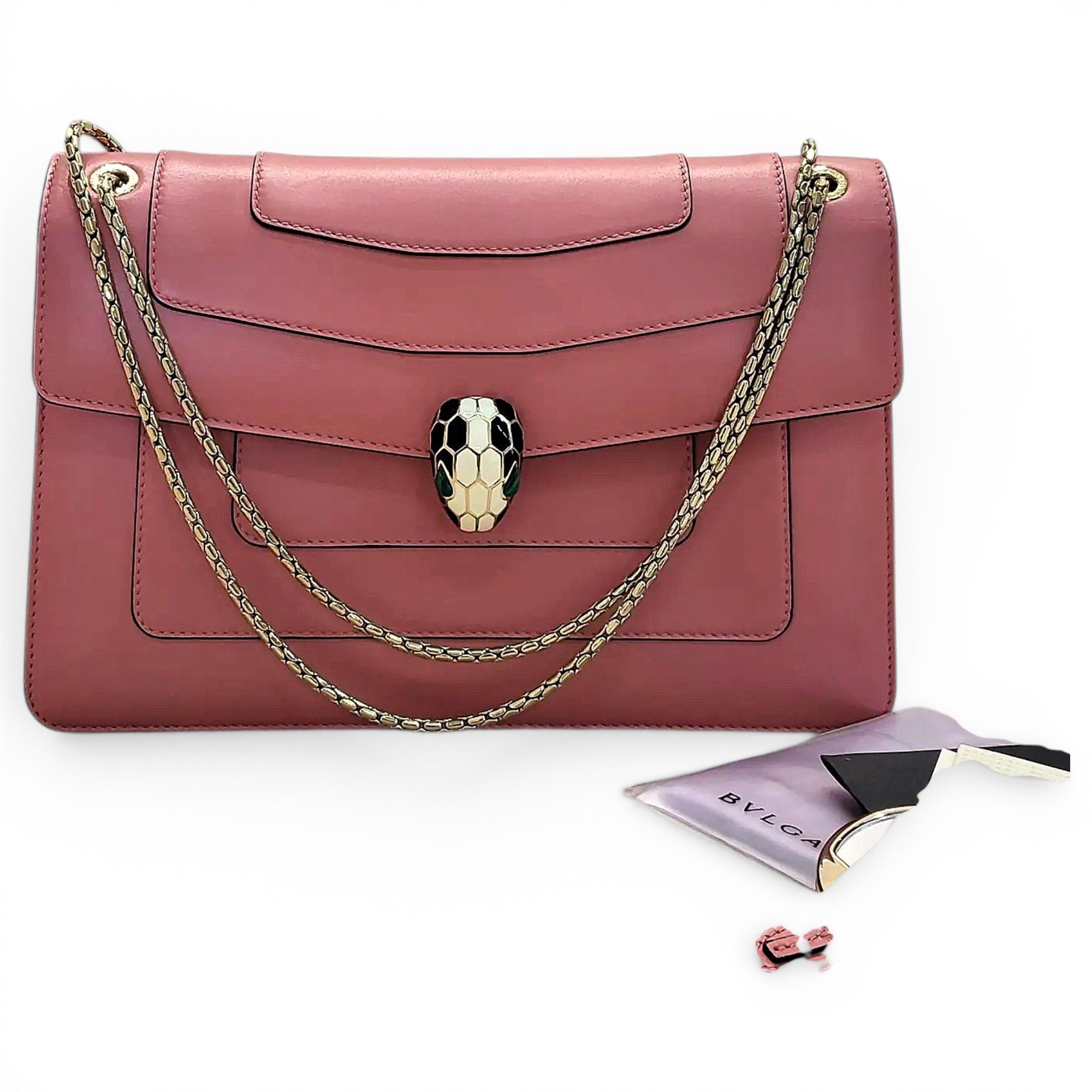 Serpenti leather handbag