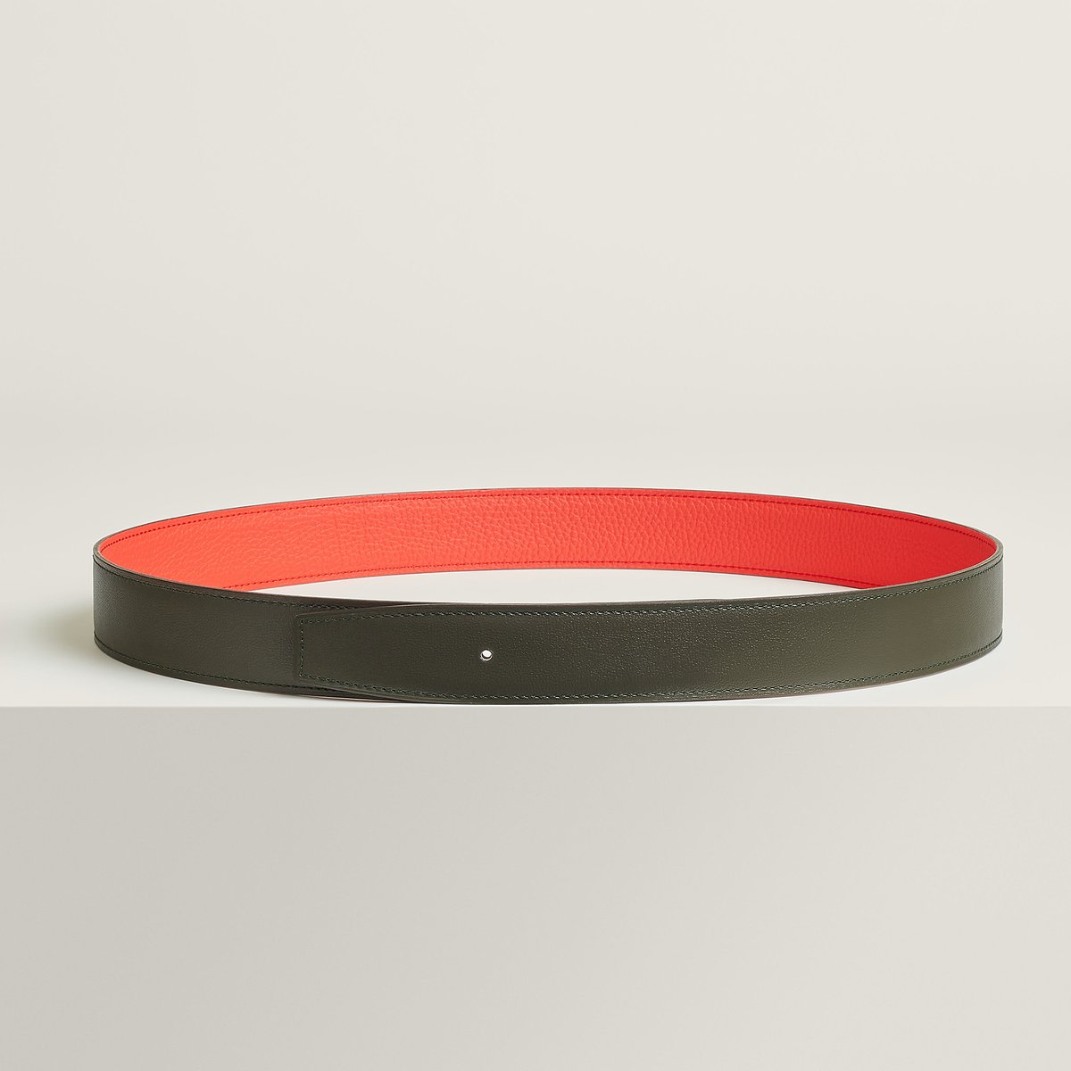 Reversible leather strap 32 mm