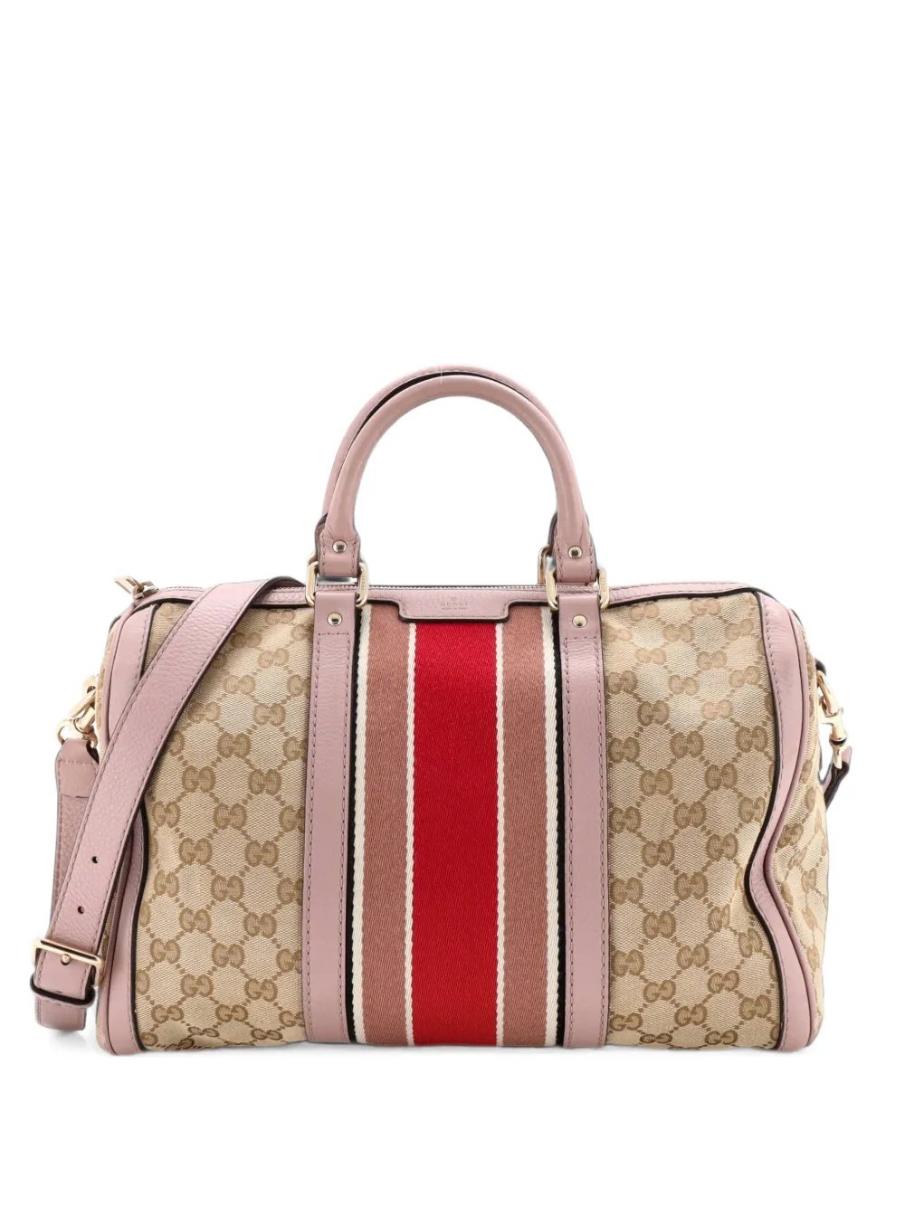 Vintage Web Boston Bag GG Canvas Medium satchel