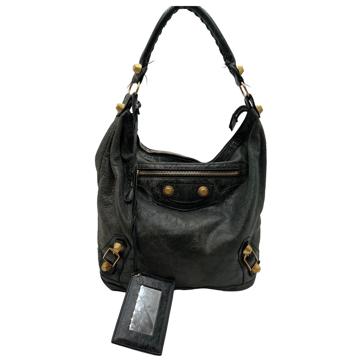 City leather handbag