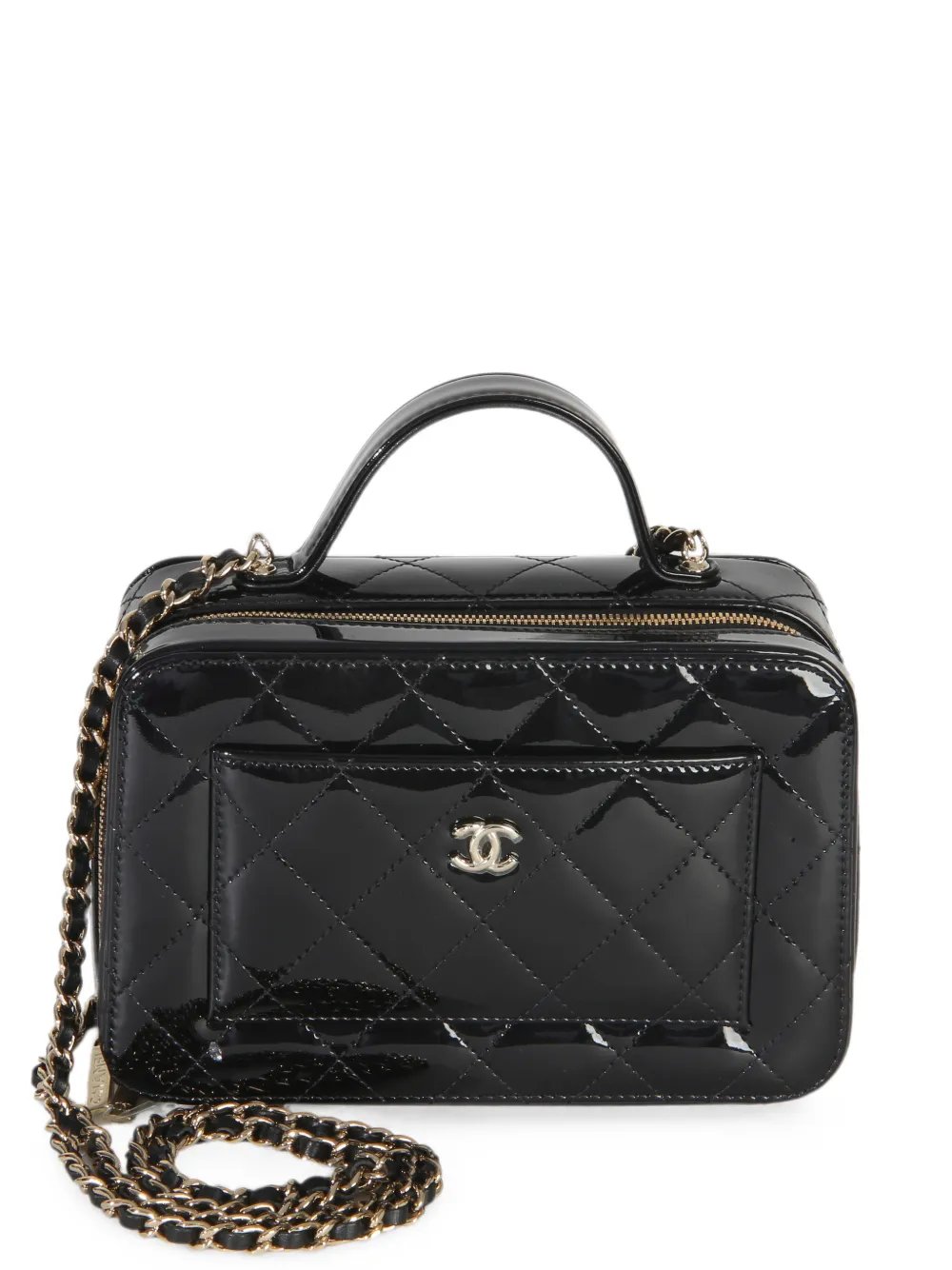 2021-2025 medium quilted patent vanity bag