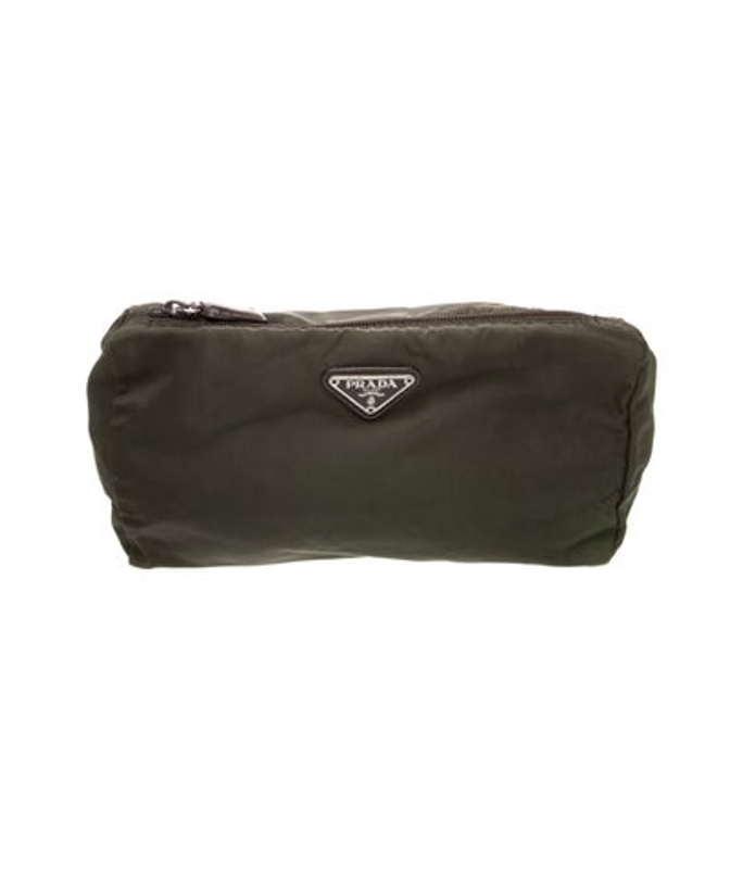 Prada Enameled Metal Triangle Clutch
