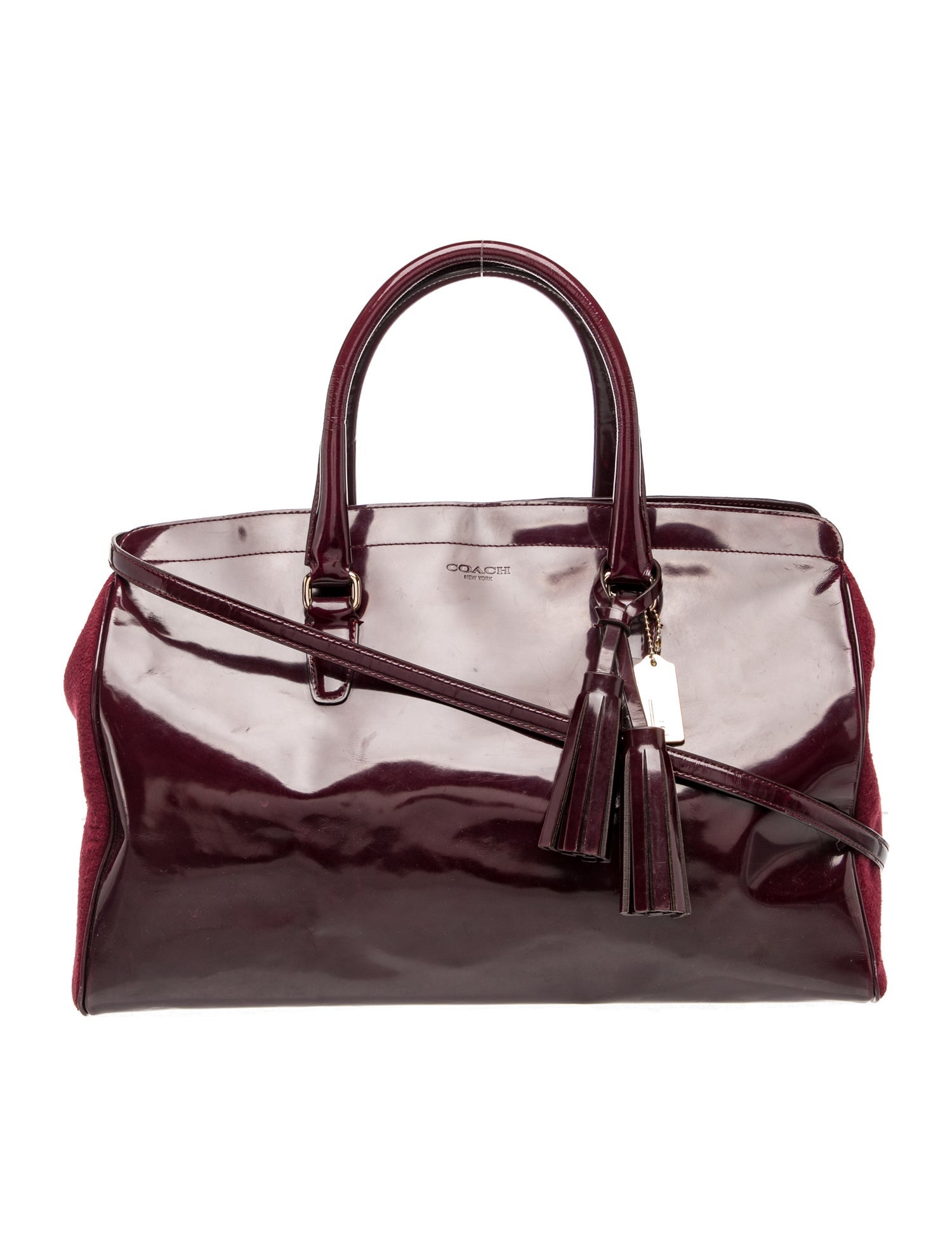 Patent Leather Top Handle Bag Vintage
