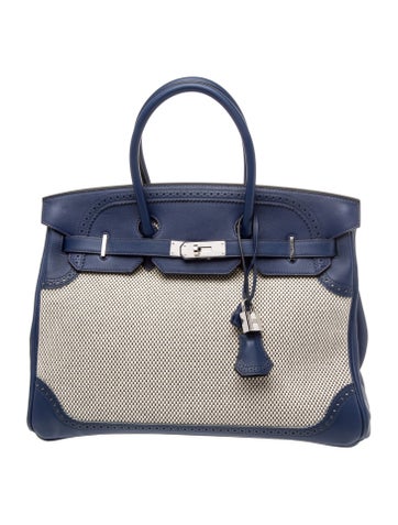 Hermes Toile & Swift Ghillies Birkin 35