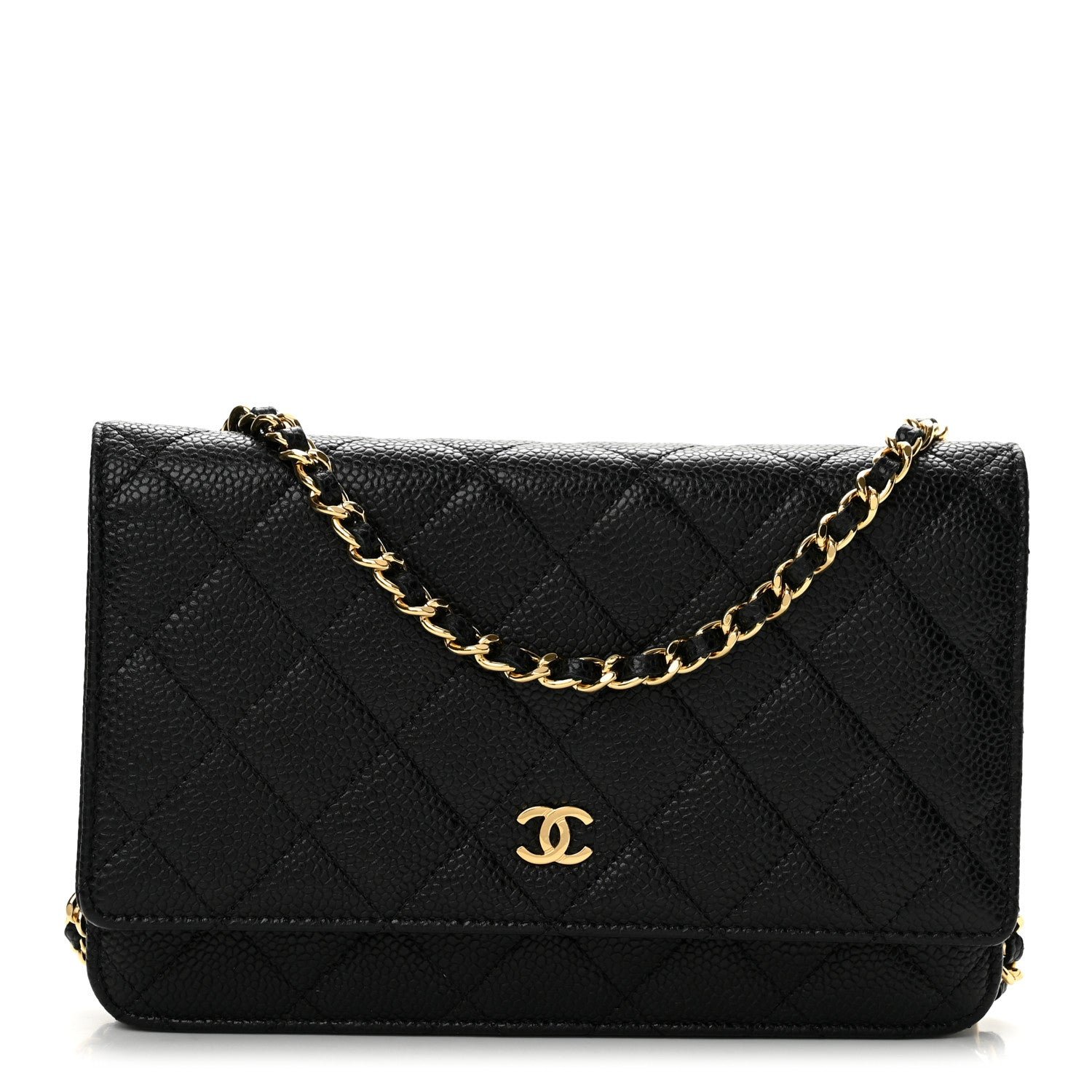 Chanel Caviar Quilted Wallet on Chain WOC Black