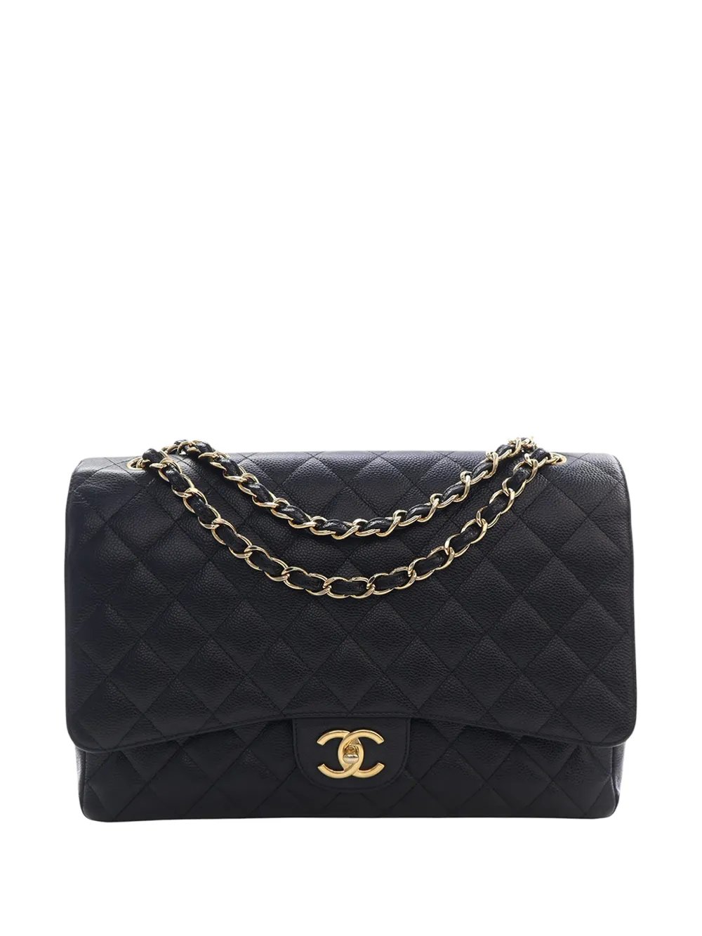 2013-2014 Maxi Classic Caviar Double Flap shoulder bag