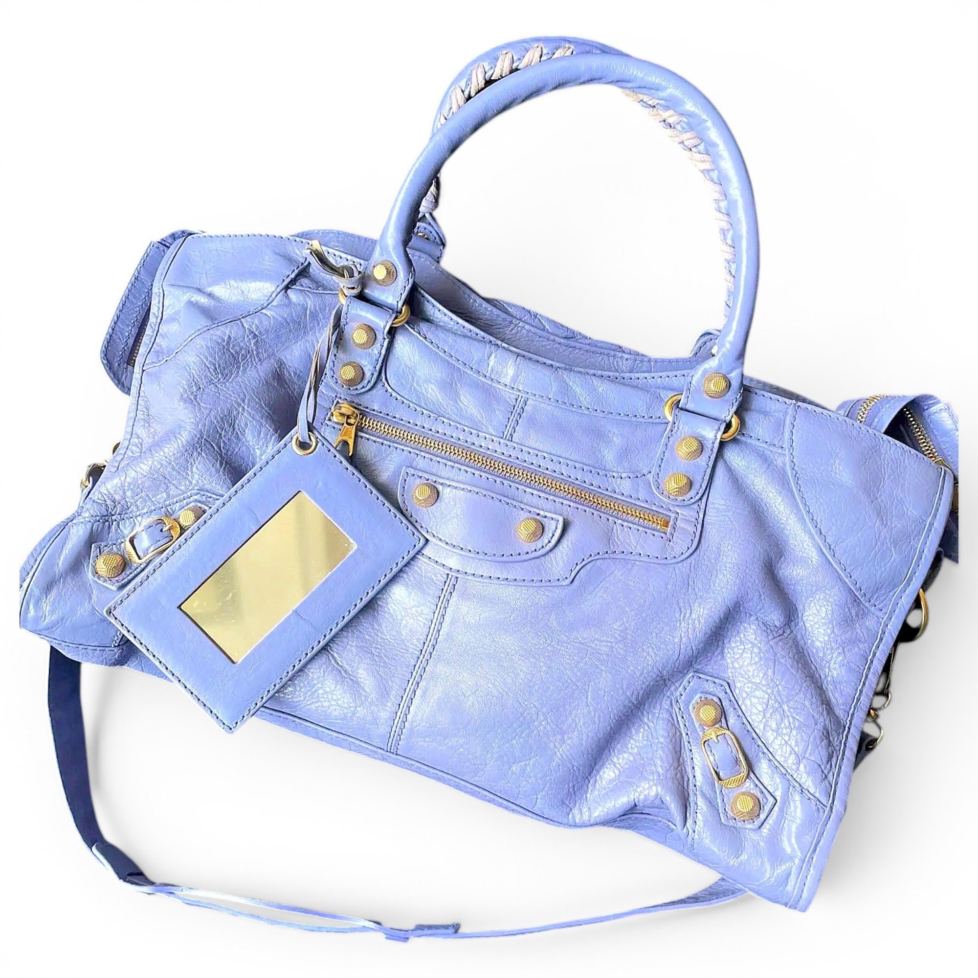 City leather handbag