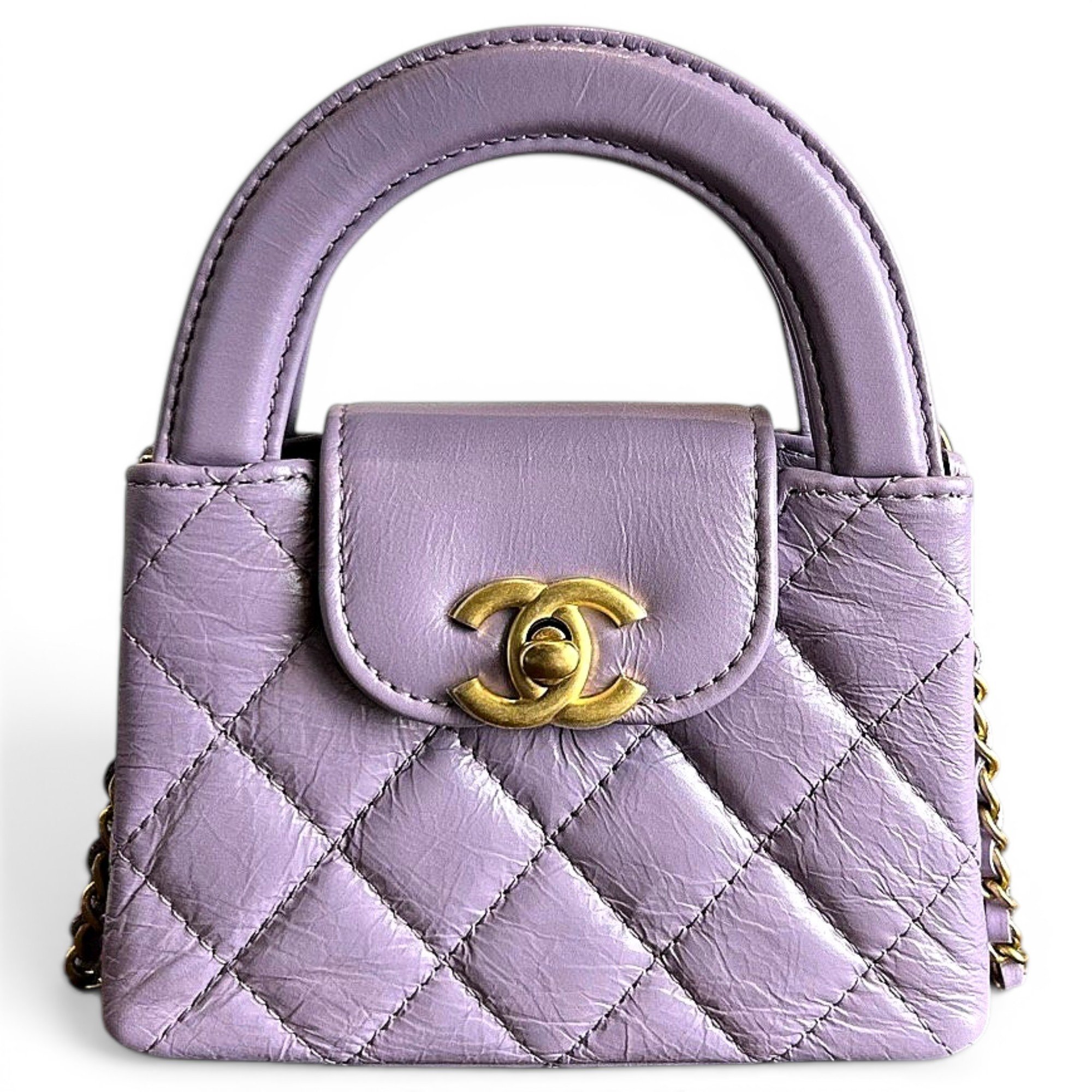 Mini Shopping leather handbag