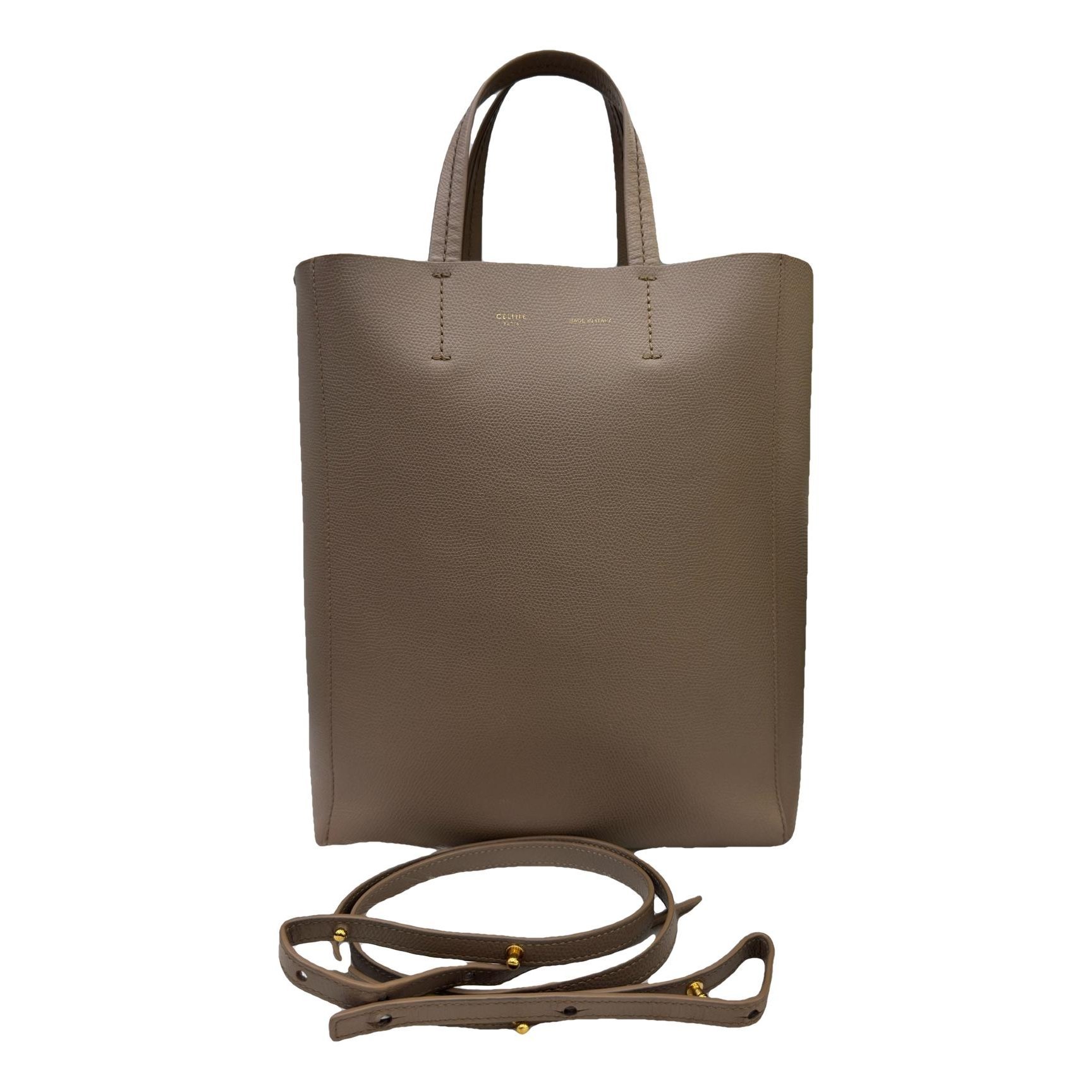 Gusset leather handbag