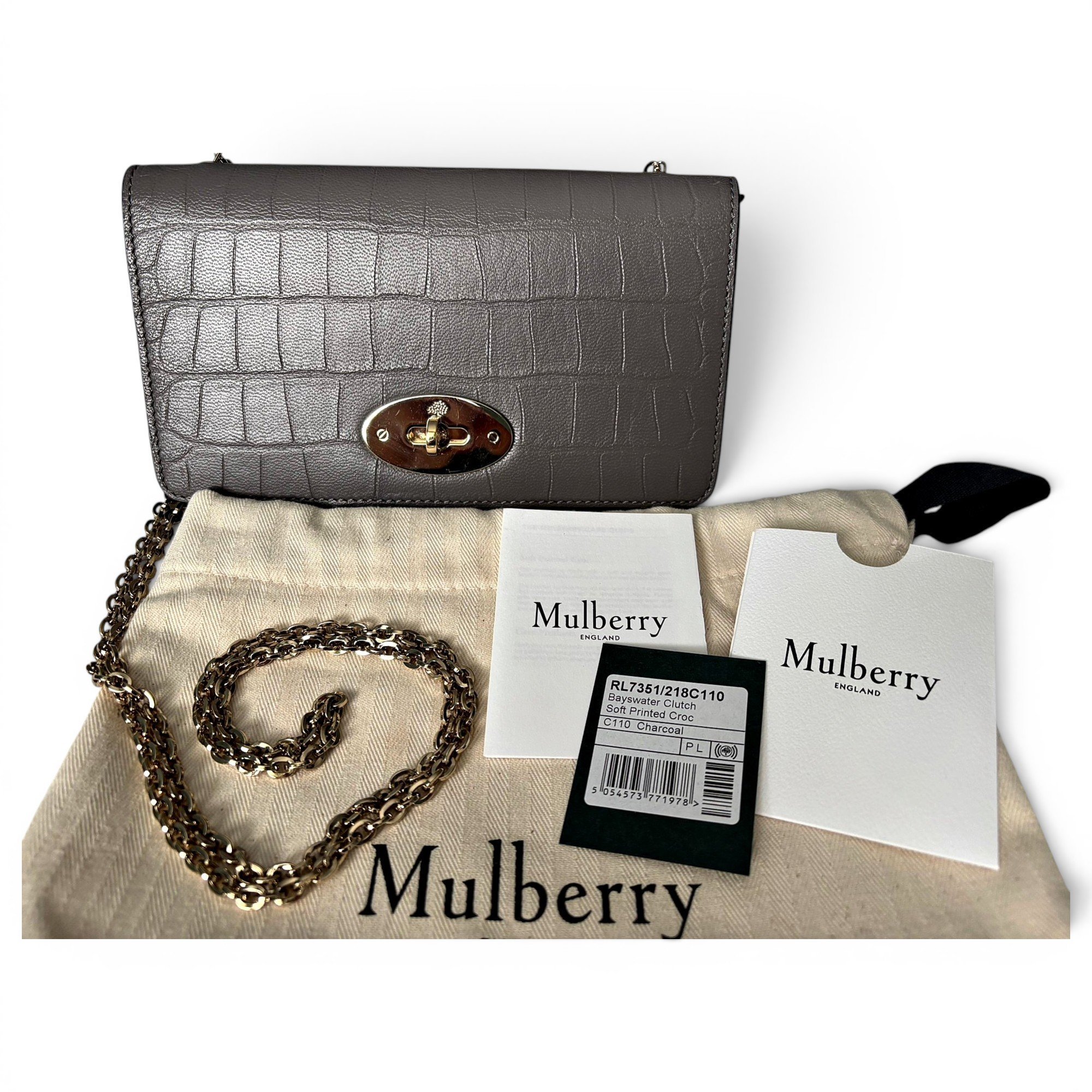 Leather clutch bag