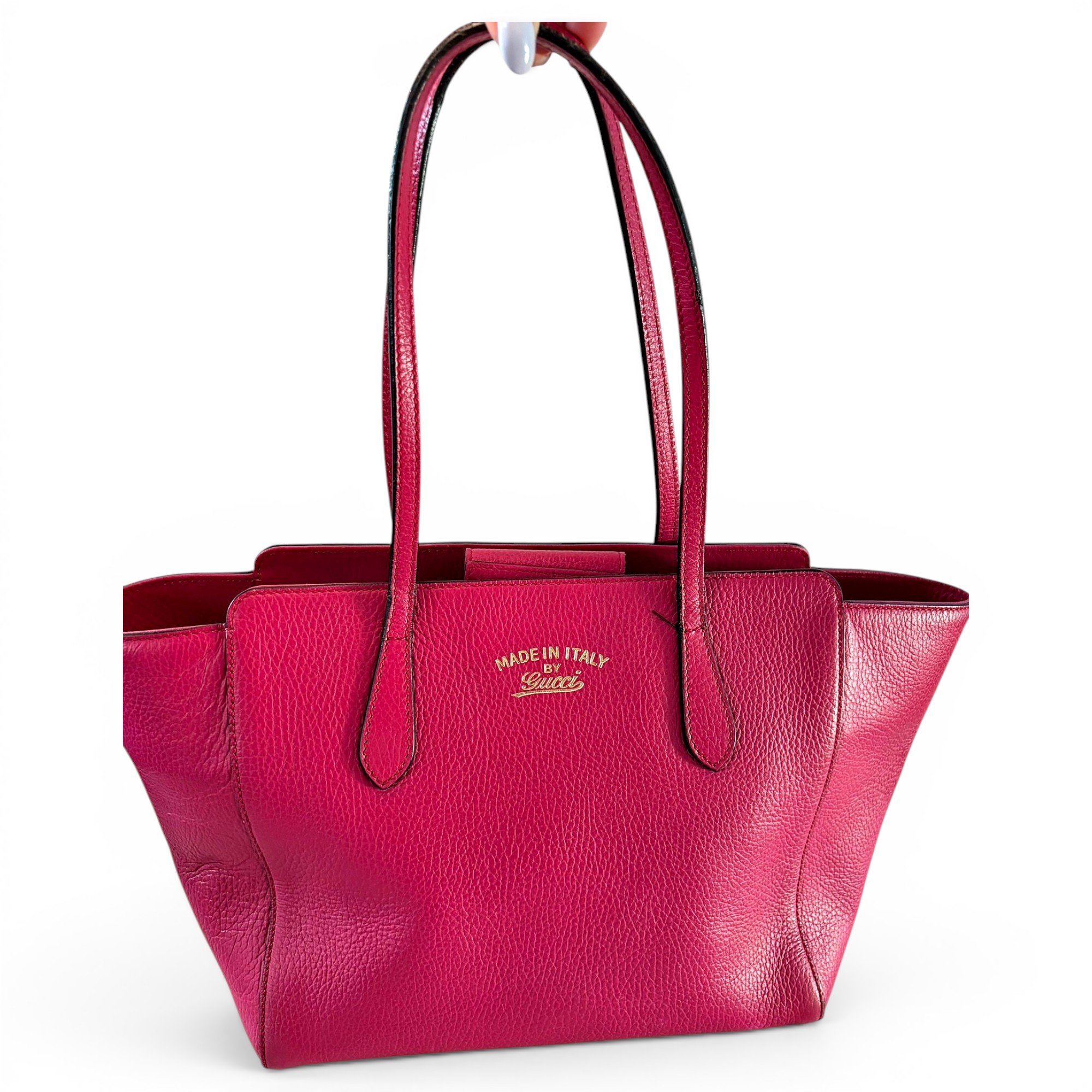 Swing leather tote