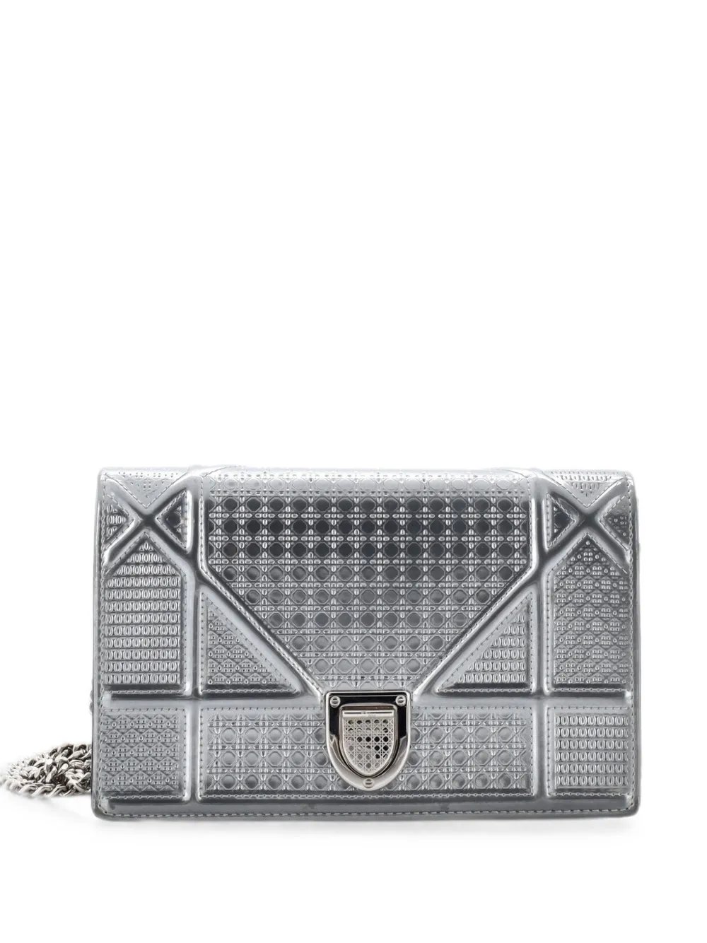 Diorama Wallet on Chain Cannage Embossed Calfskin clutch bag