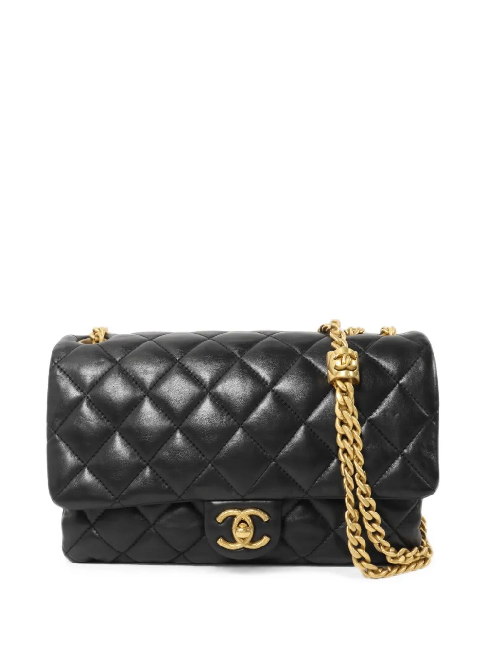 CC-logo turn-lock shoulder bag