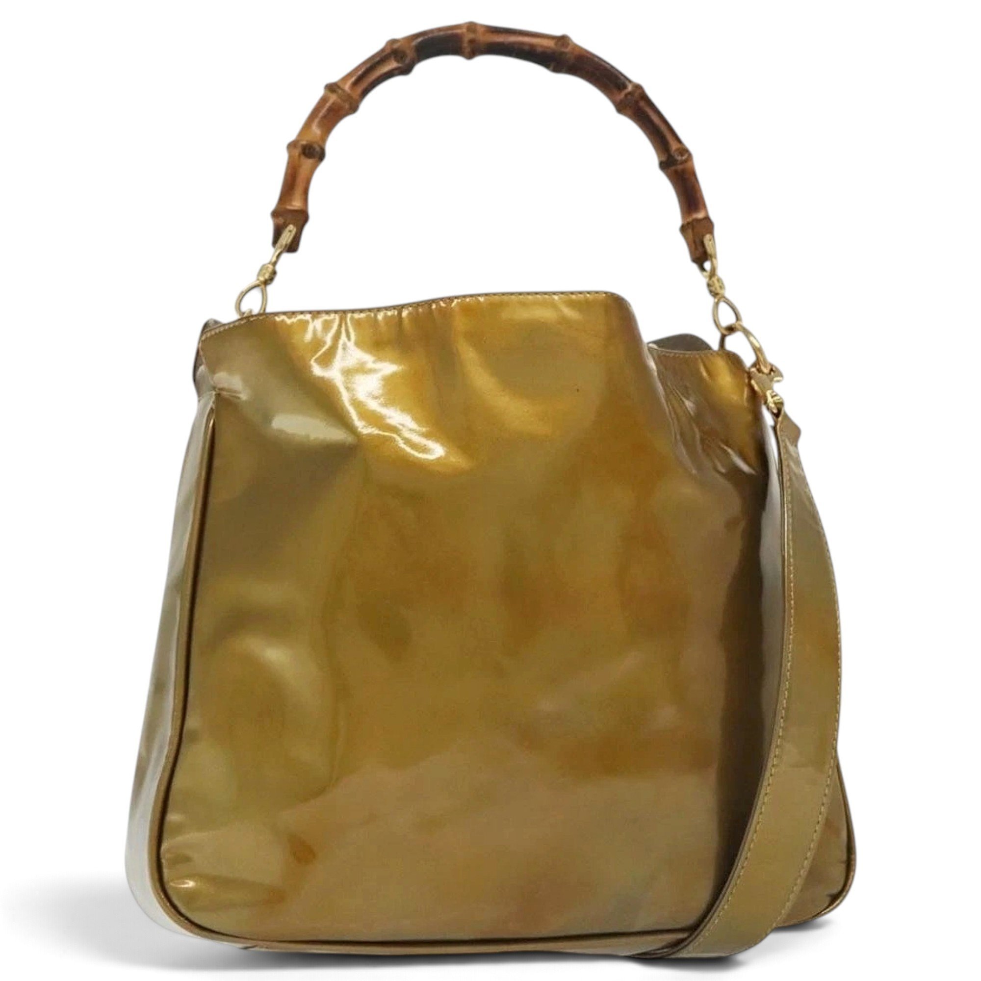 Patent leather handbag