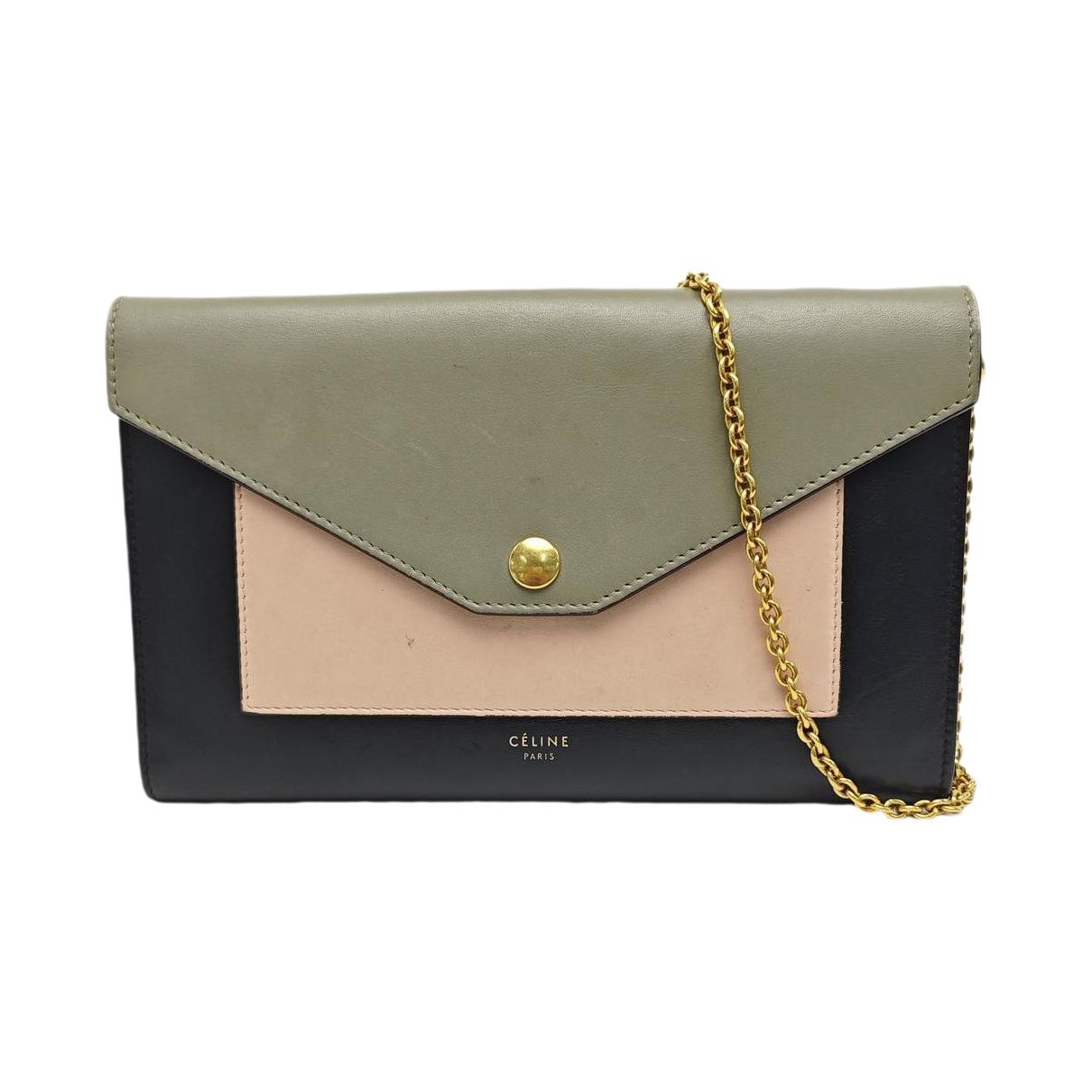 Pocket leather handbag