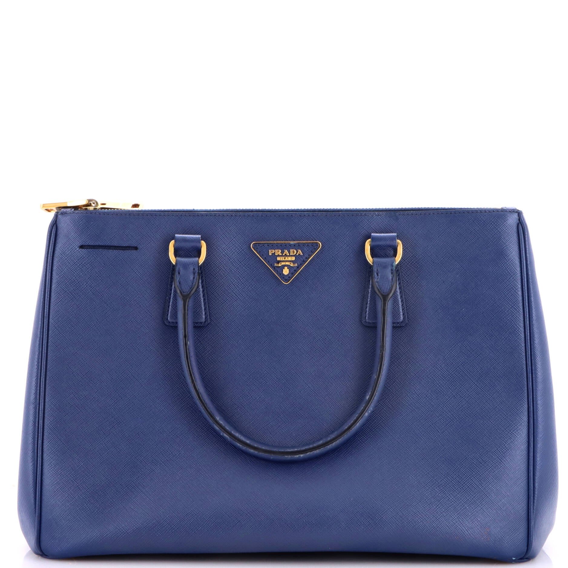 Double Zip Lux Tote Saffiano Leather Medium