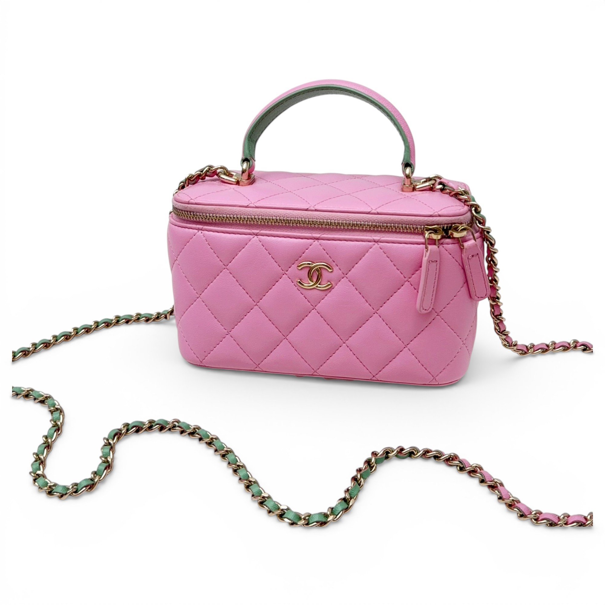 Vanity leather handbag